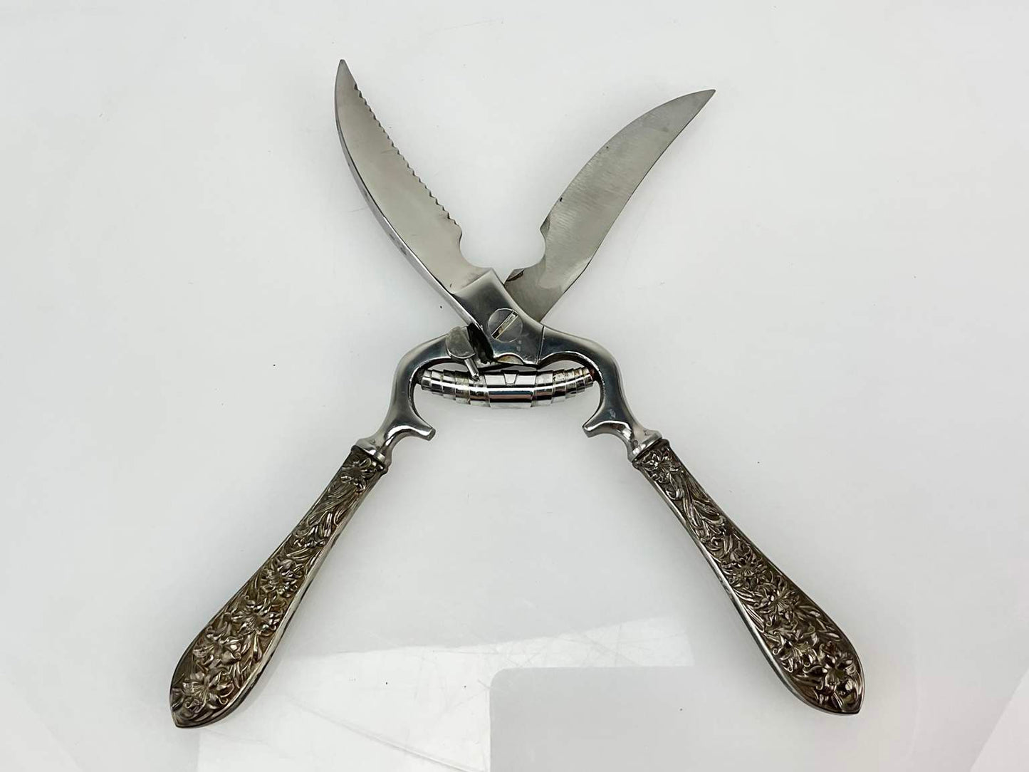 Vintage Sheffield W. Goff & Son Sterling Silver 3 Piece Carving Set