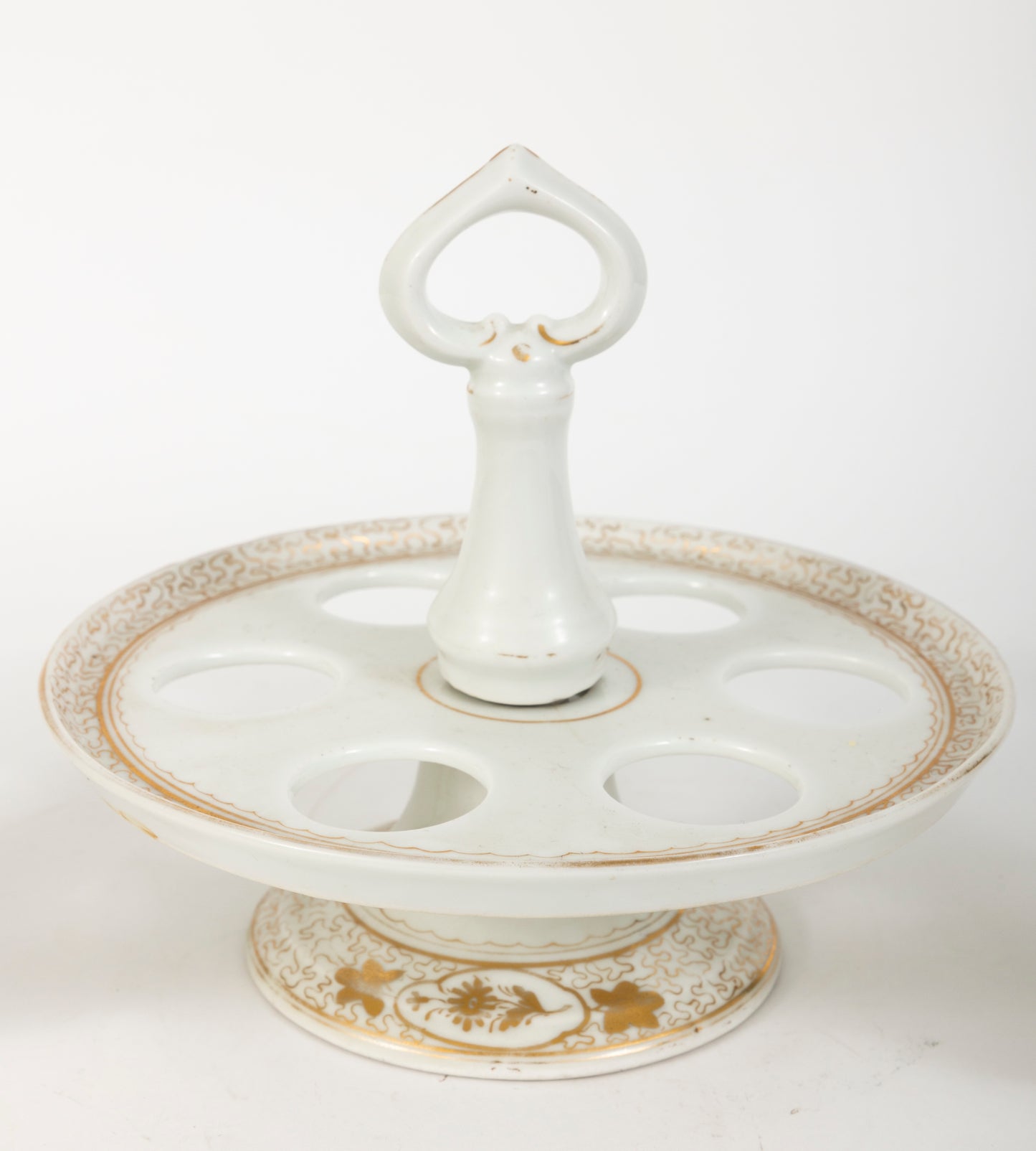 Rare Vintage Porcelain 6 Egg Cruet Stand / Egg Cups &  Stand