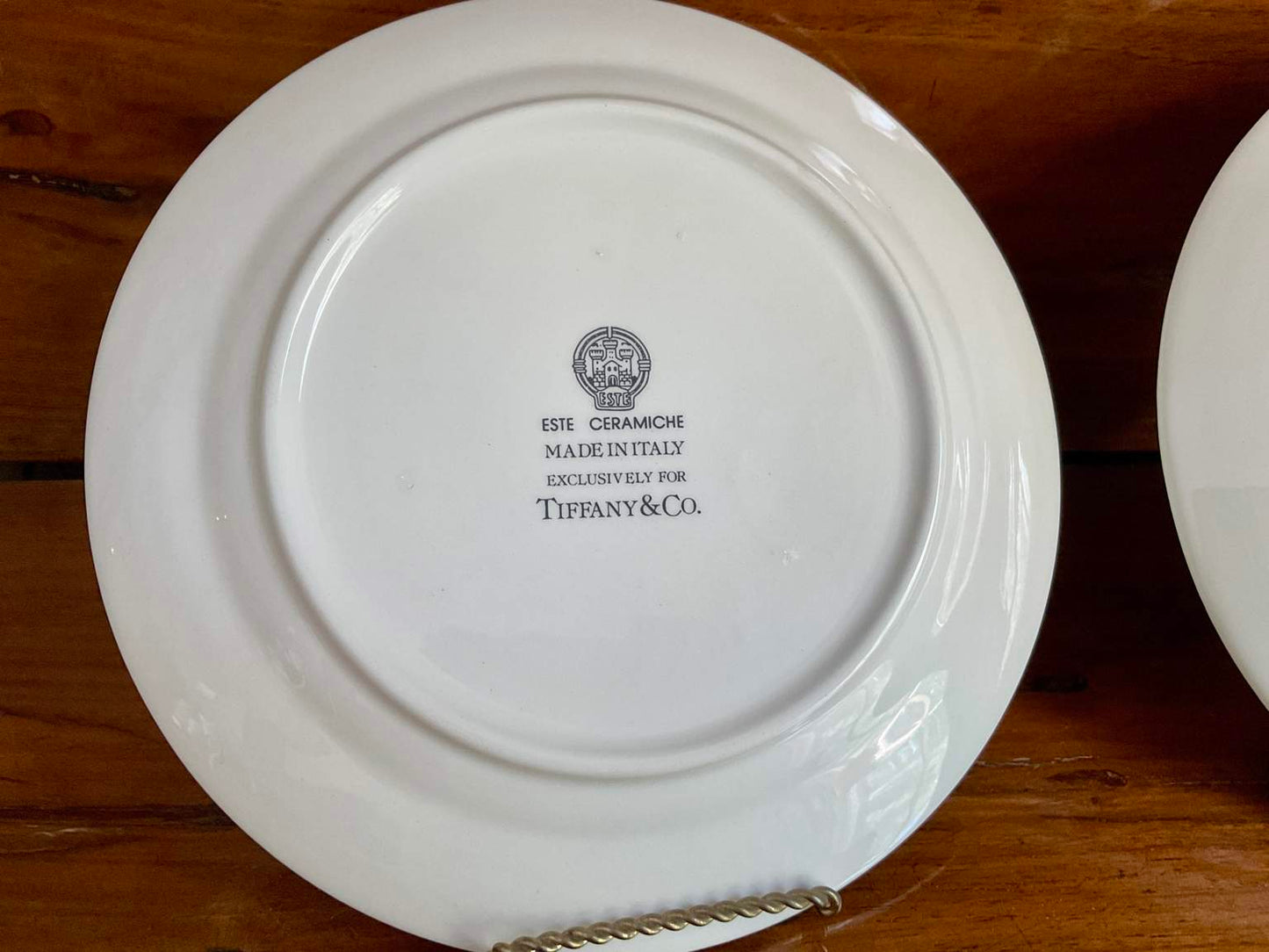 Pair of Tiffany & Co. Este Ceramiche Plates