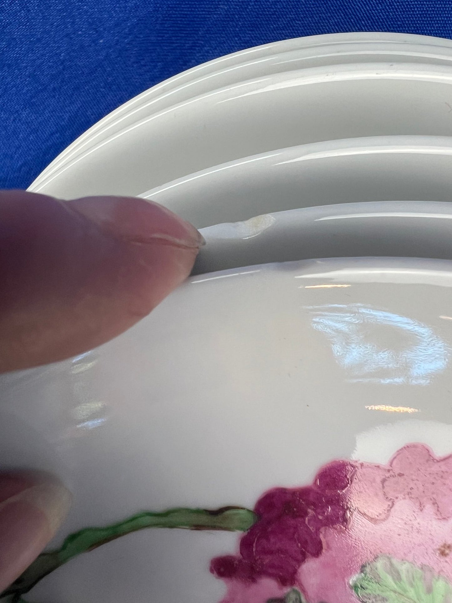 German Porcelain 6" Plates - Signed "Palm Beach - Au Bon Gout - Arzberg Germany"