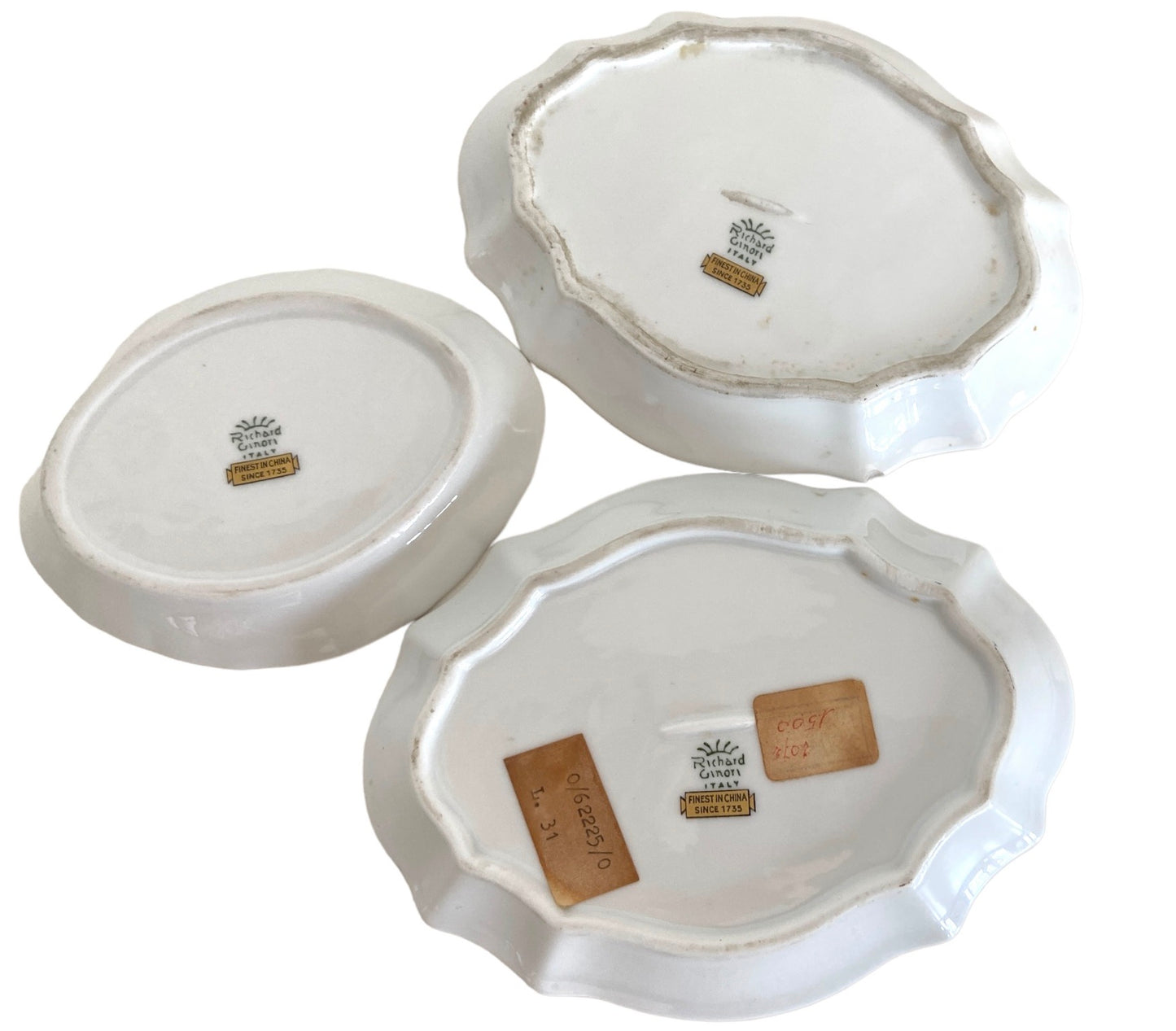 Three Vintage Richard Ginori "Italian Fruit" Pickle Dishes