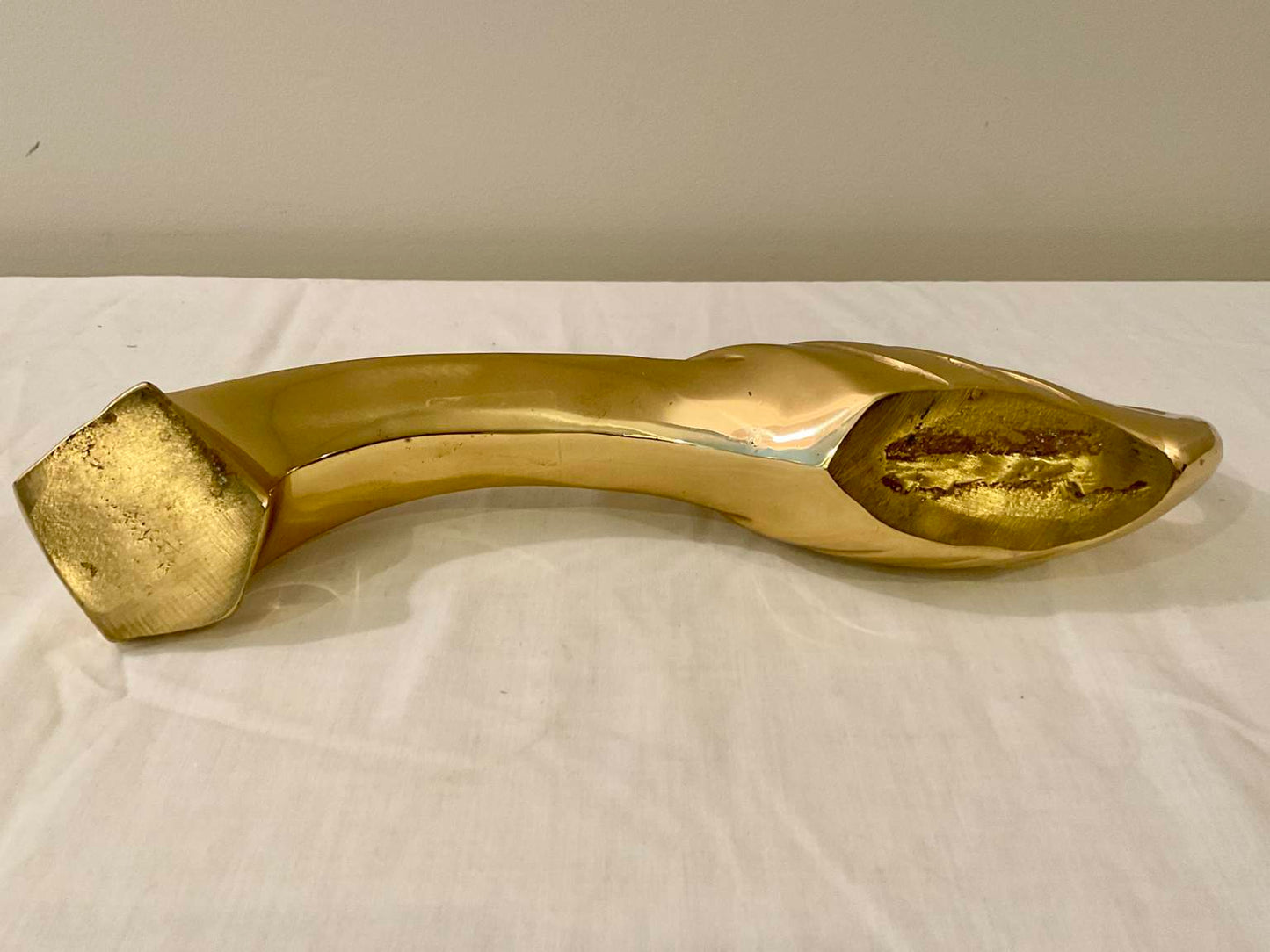 Mid Century Sculptural Brass Peacock