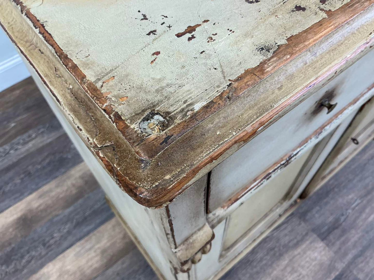 Antique Gustavian Pine Cottage Style Sideboard