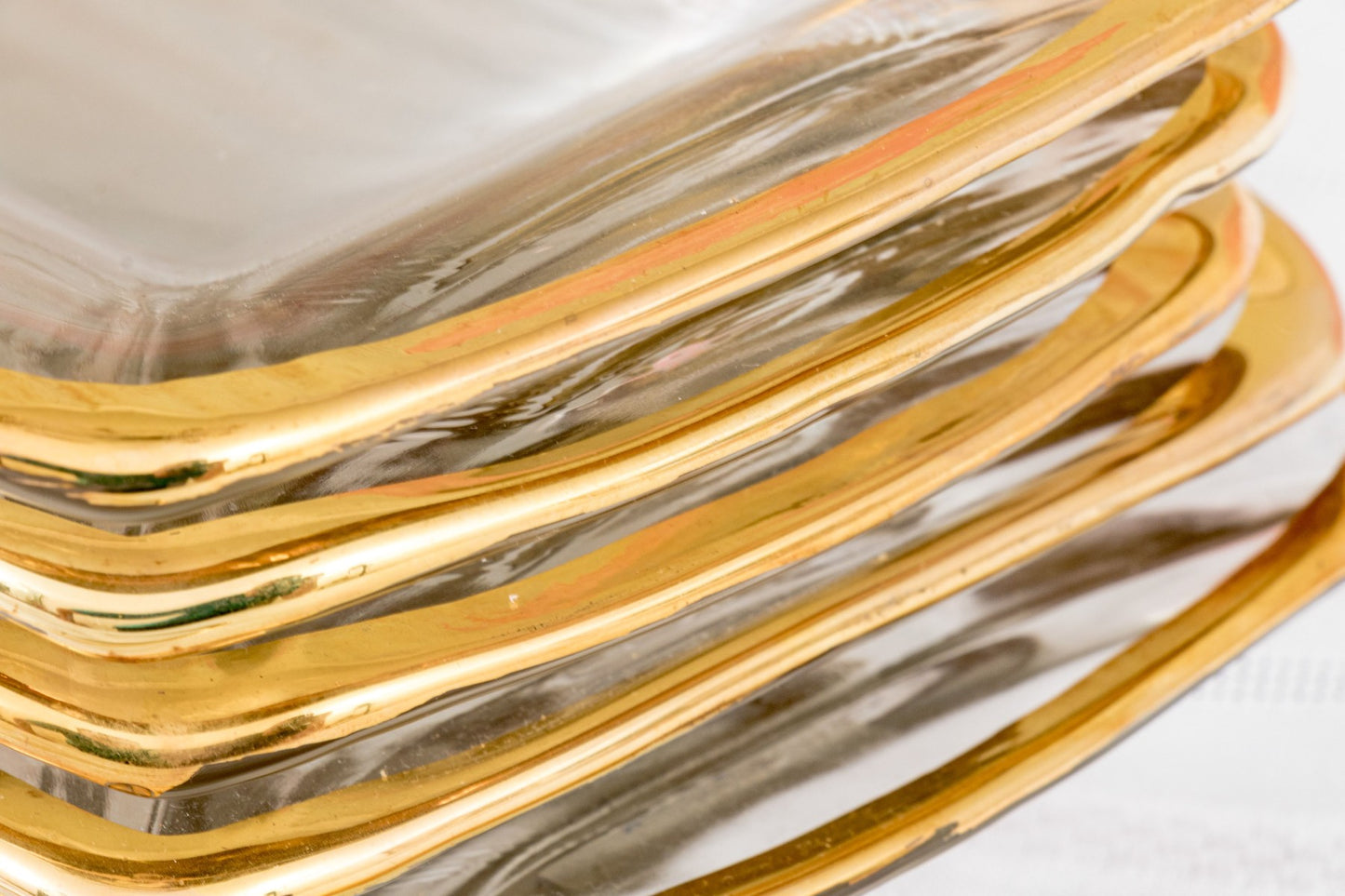Vintage Set Of 12 Italian Gold Rimmed Plates