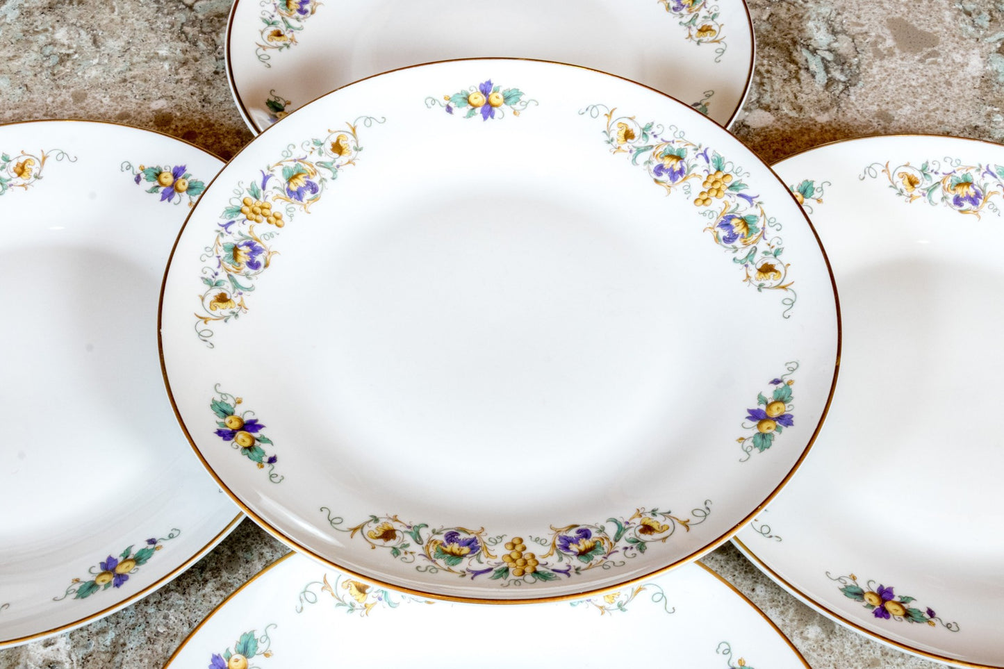 Set Of Six Richard Ginori "Capri" Ceramic Dinner Plates