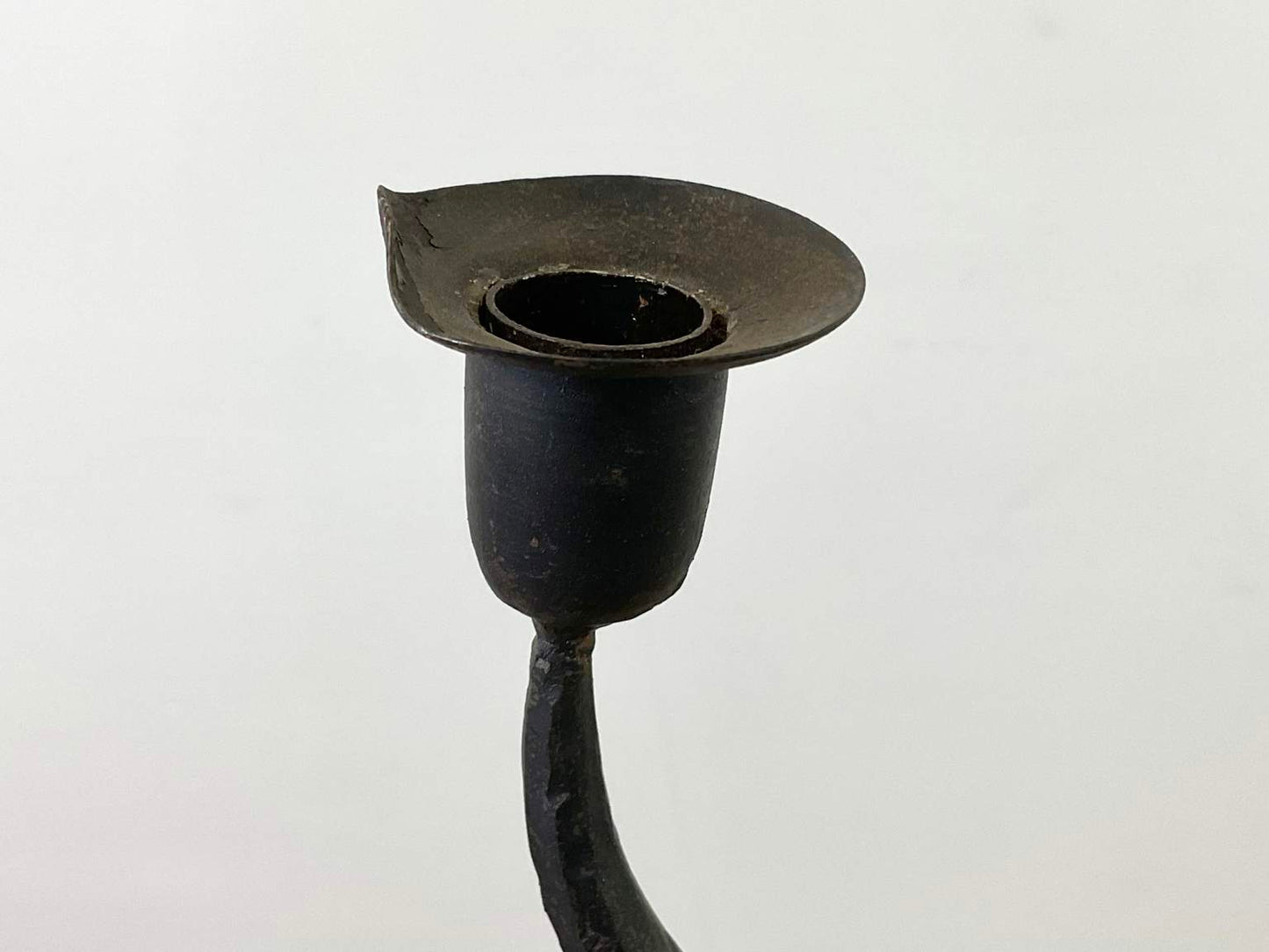 Antique Tall Wrought Iron Floor Candelabra