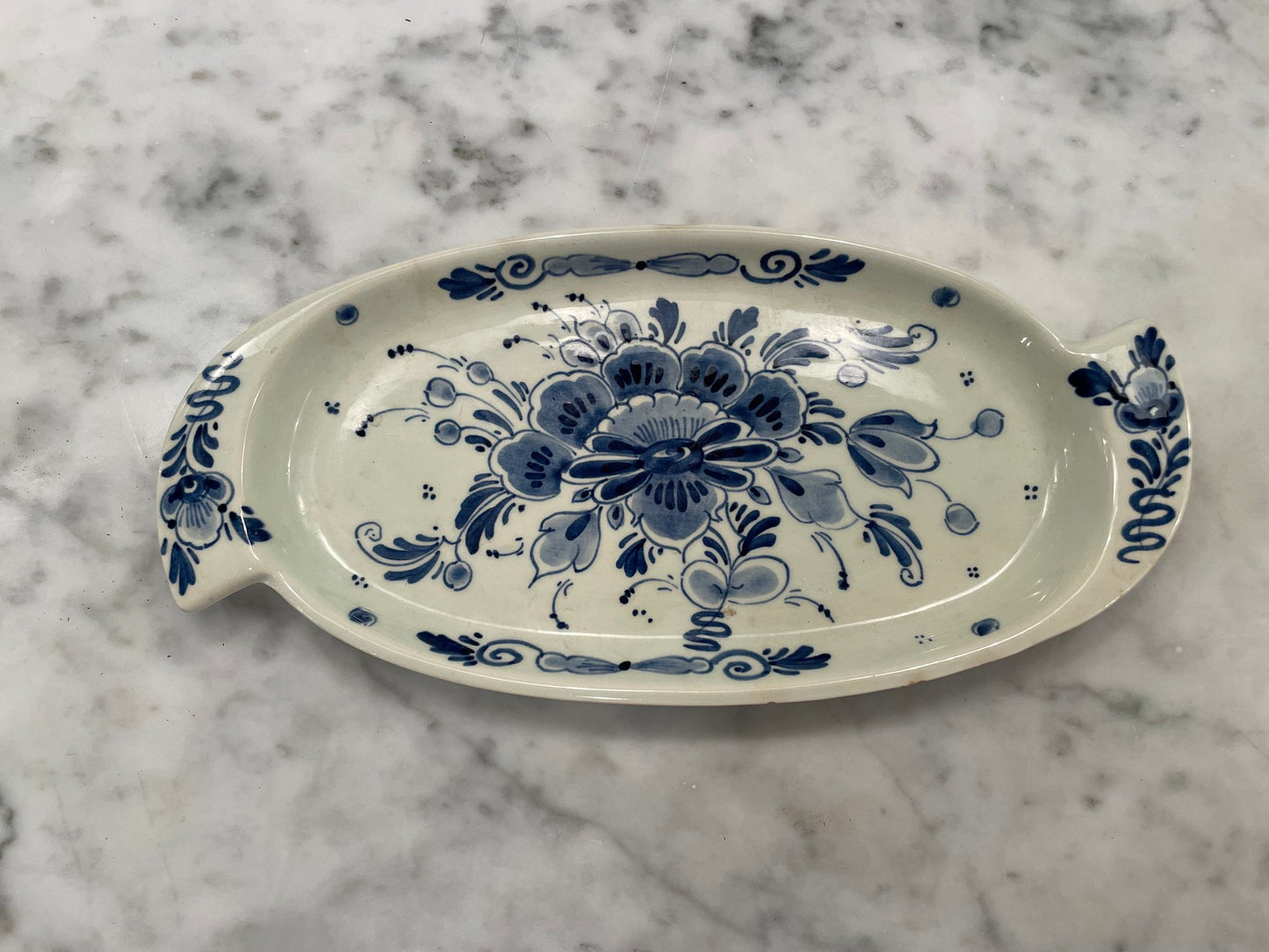 Hand painted Rare Delft Regina Sugar & Creamer With Tray