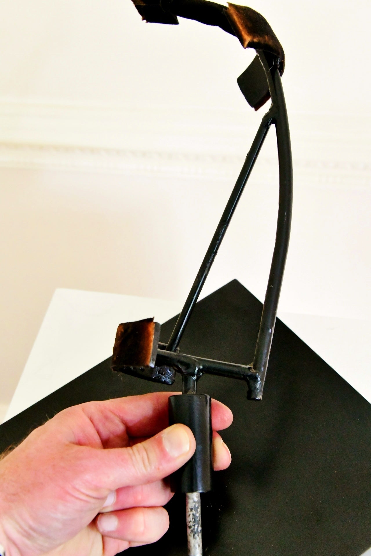 Brutalist Iron Sculpture On Base