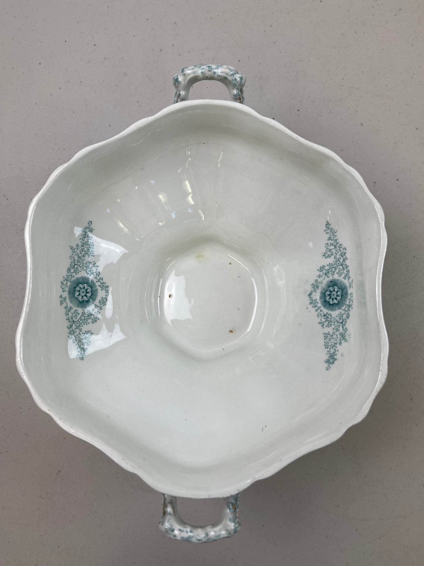 Unique Wood And Son Woodbine Royal Semi Porcelain Serving Bowl with Lid  England