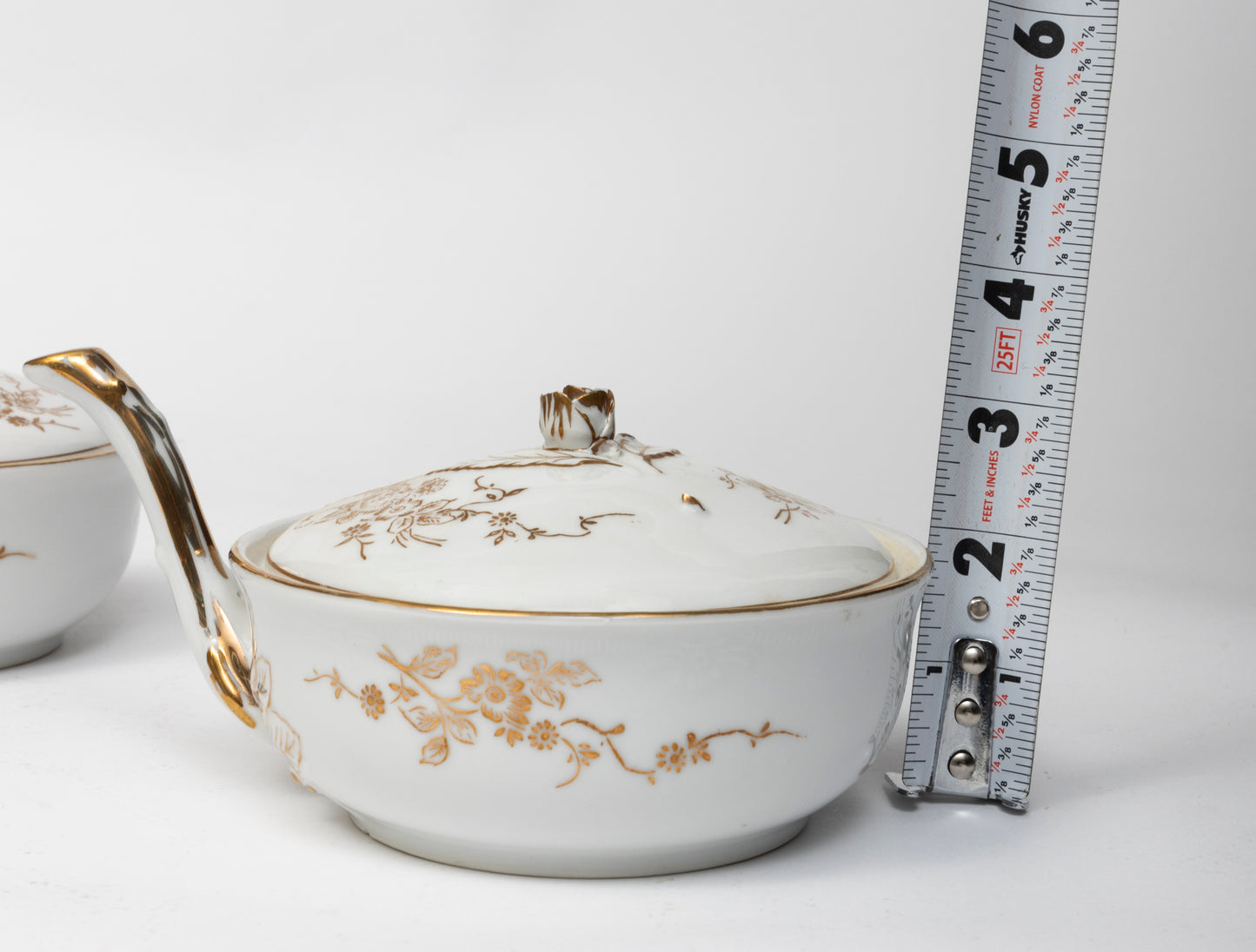 Porcelain Lidded Soup Bowls - Set Of 6