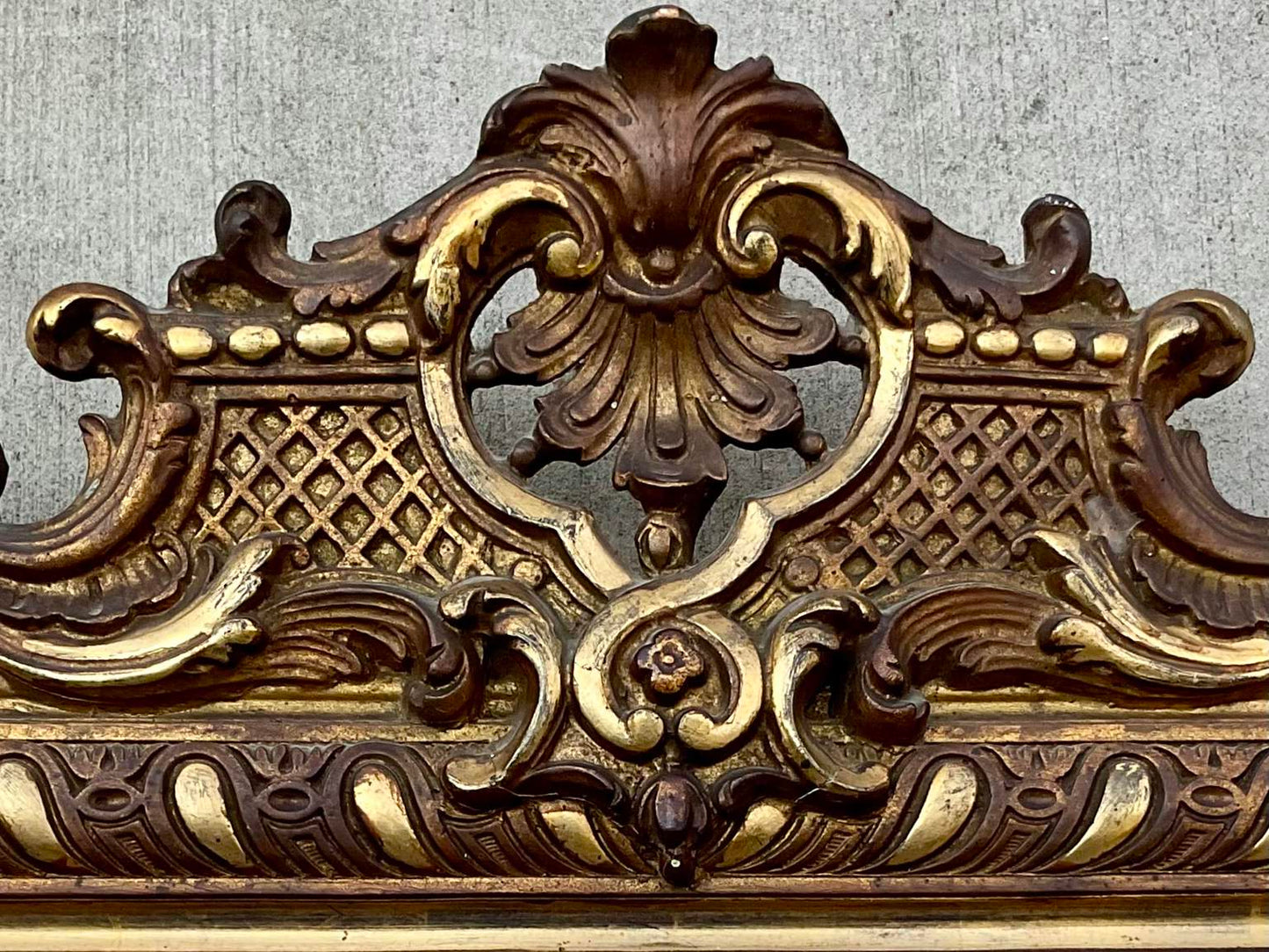 Antique Ornate Gilt Mirror Louis XVI style