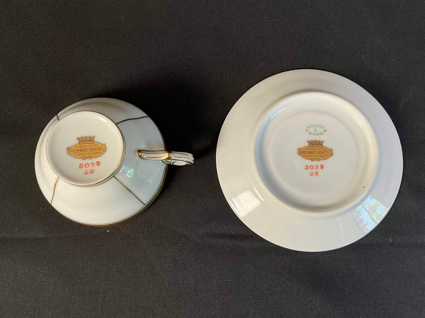 Vintage Richard Ginori Espresso Set with Tray