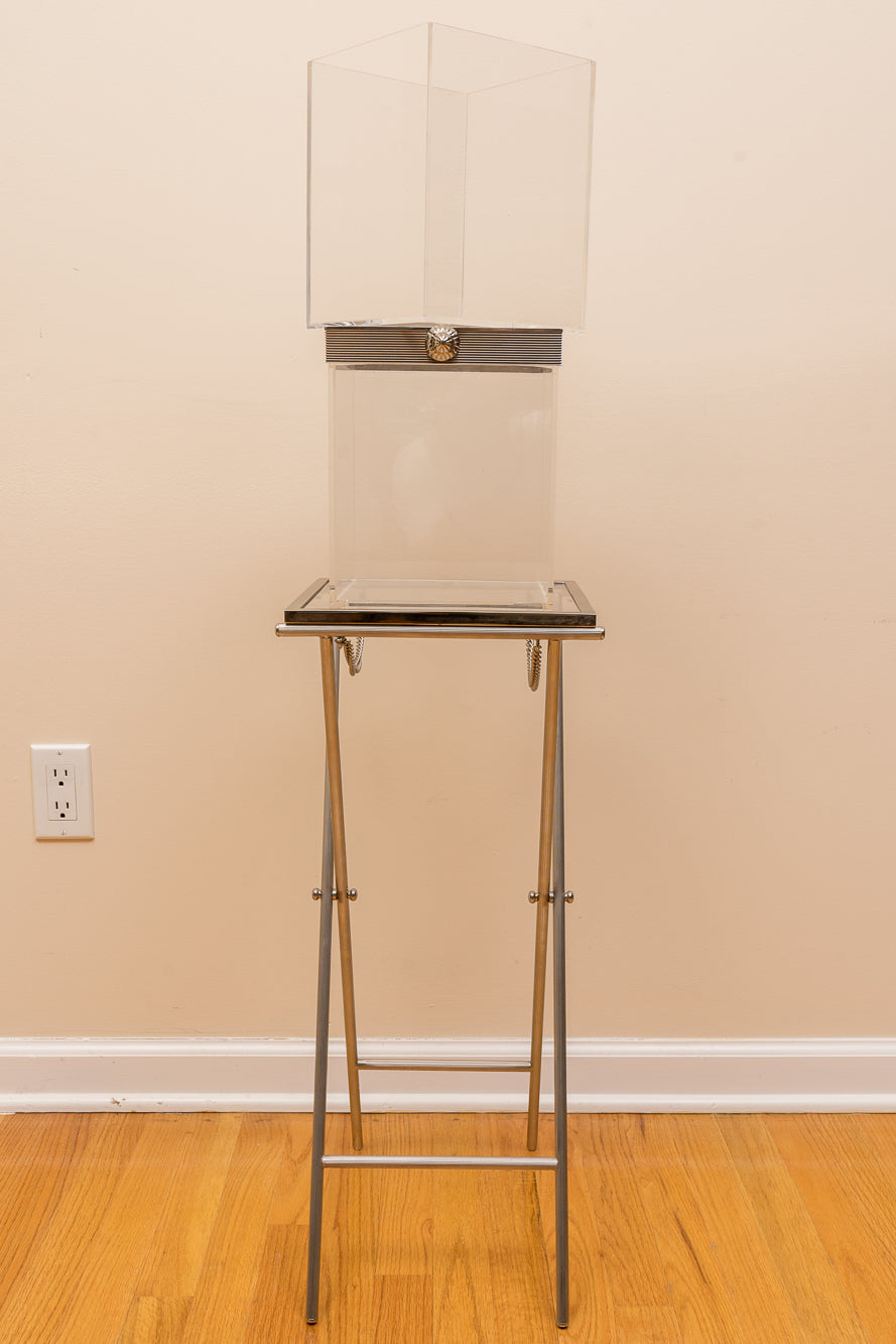 Lucite Champagne Bucket And Stand