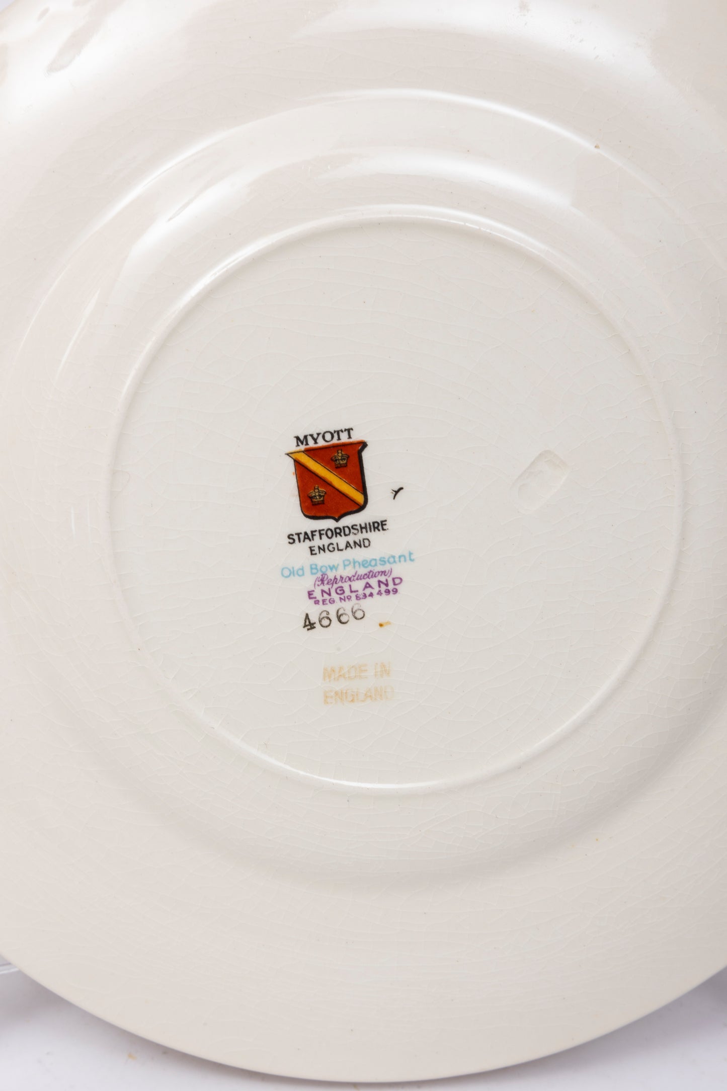Hand Painted Old Bow Pheasant Plate Collection, Myott, Son&Co Staffordshire, England