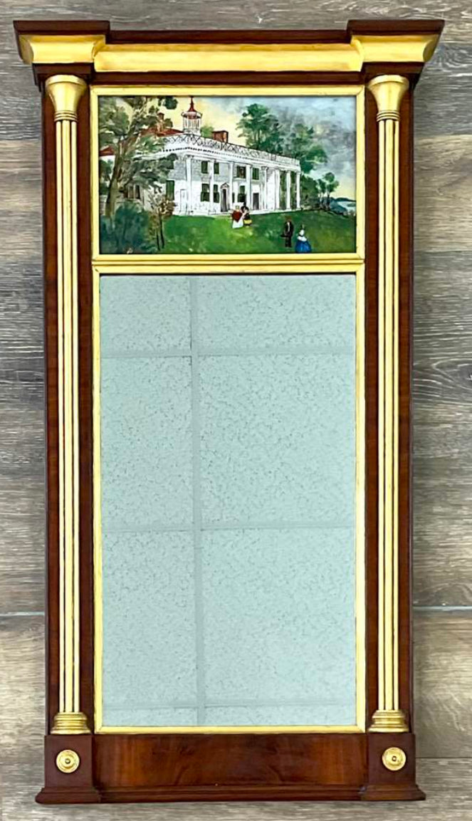 Empire Style Pier Mirror Featuring Mount Vernon
