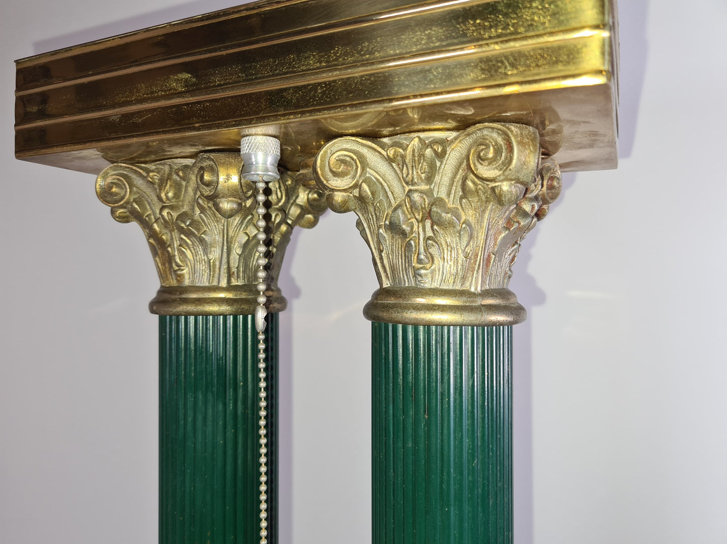 Antique Tall Table Lamp with Corinthian Columns