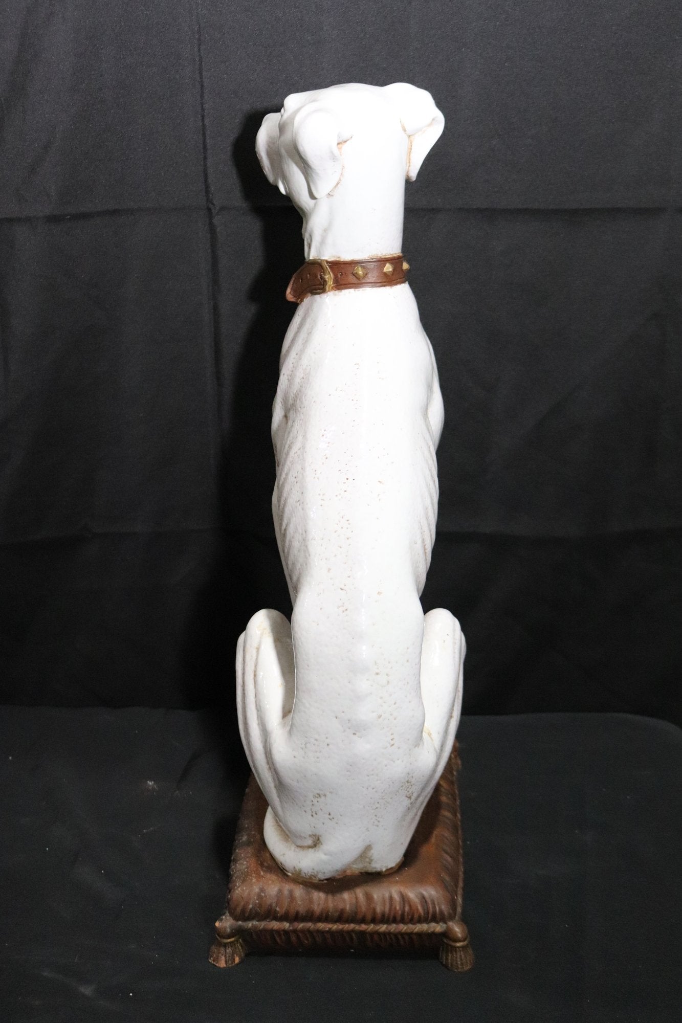 Vintage Mid Century Greyhound Ceramic Statue Made In Italy