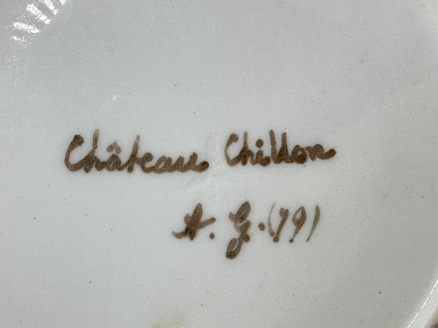 Signed 1870s Antique Dessert Plates & Royal Crown Derby Plate