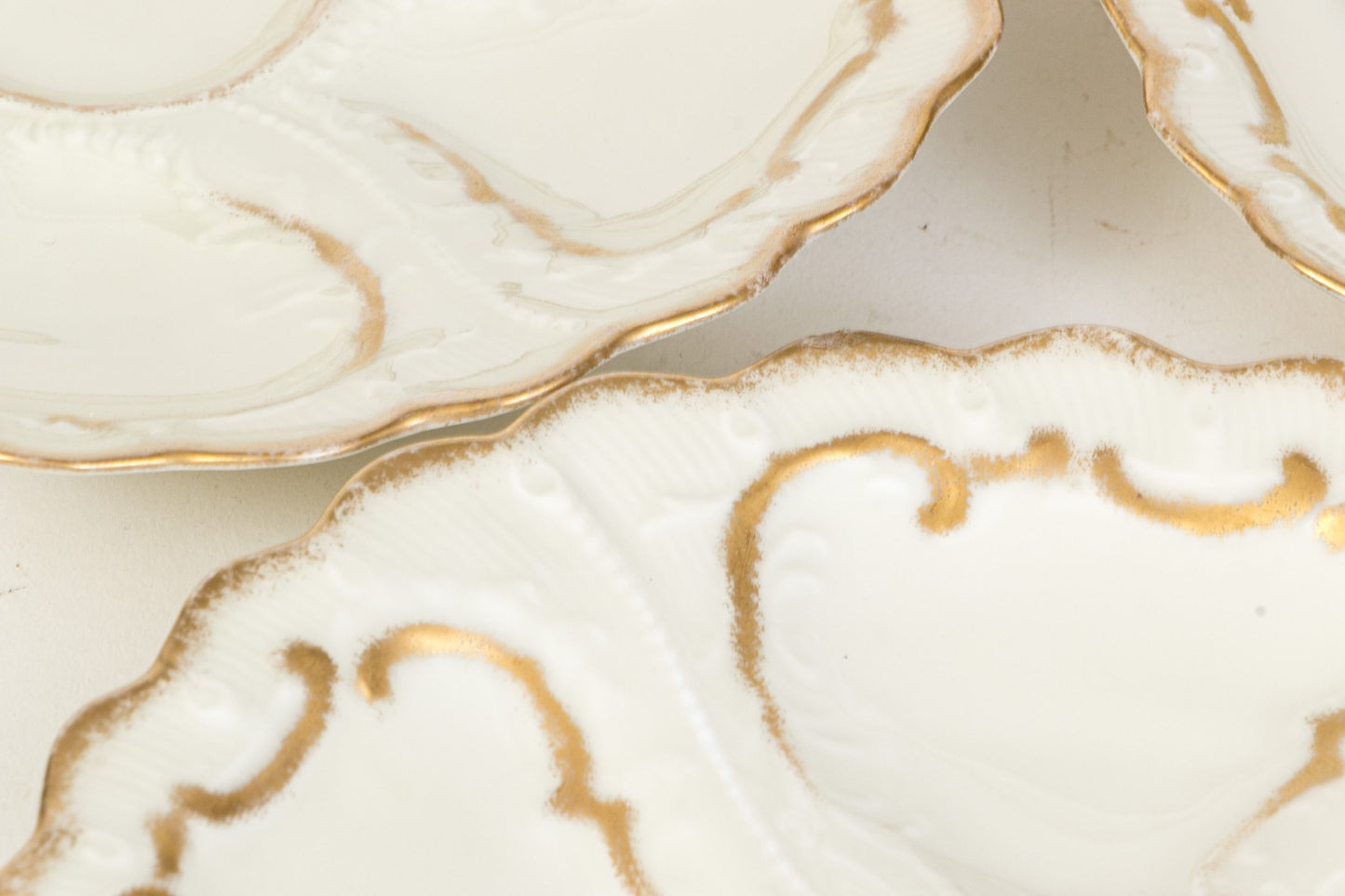 Set Of Six Antique Oyster Plates, Probably French