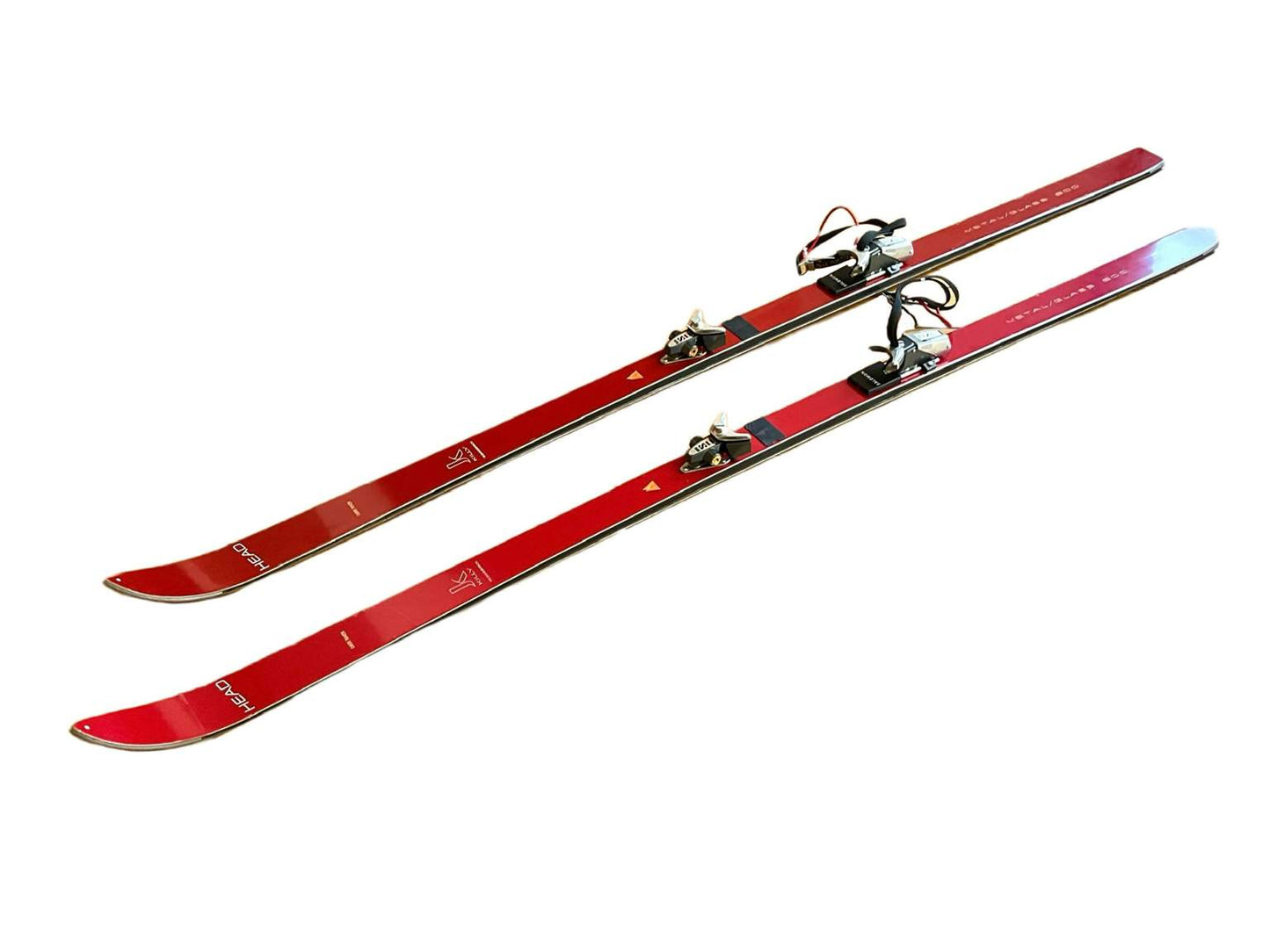 Pair of Vintage Red Head Killy 800 Skis and Solomon Bindings (Jean-Claude Killy)