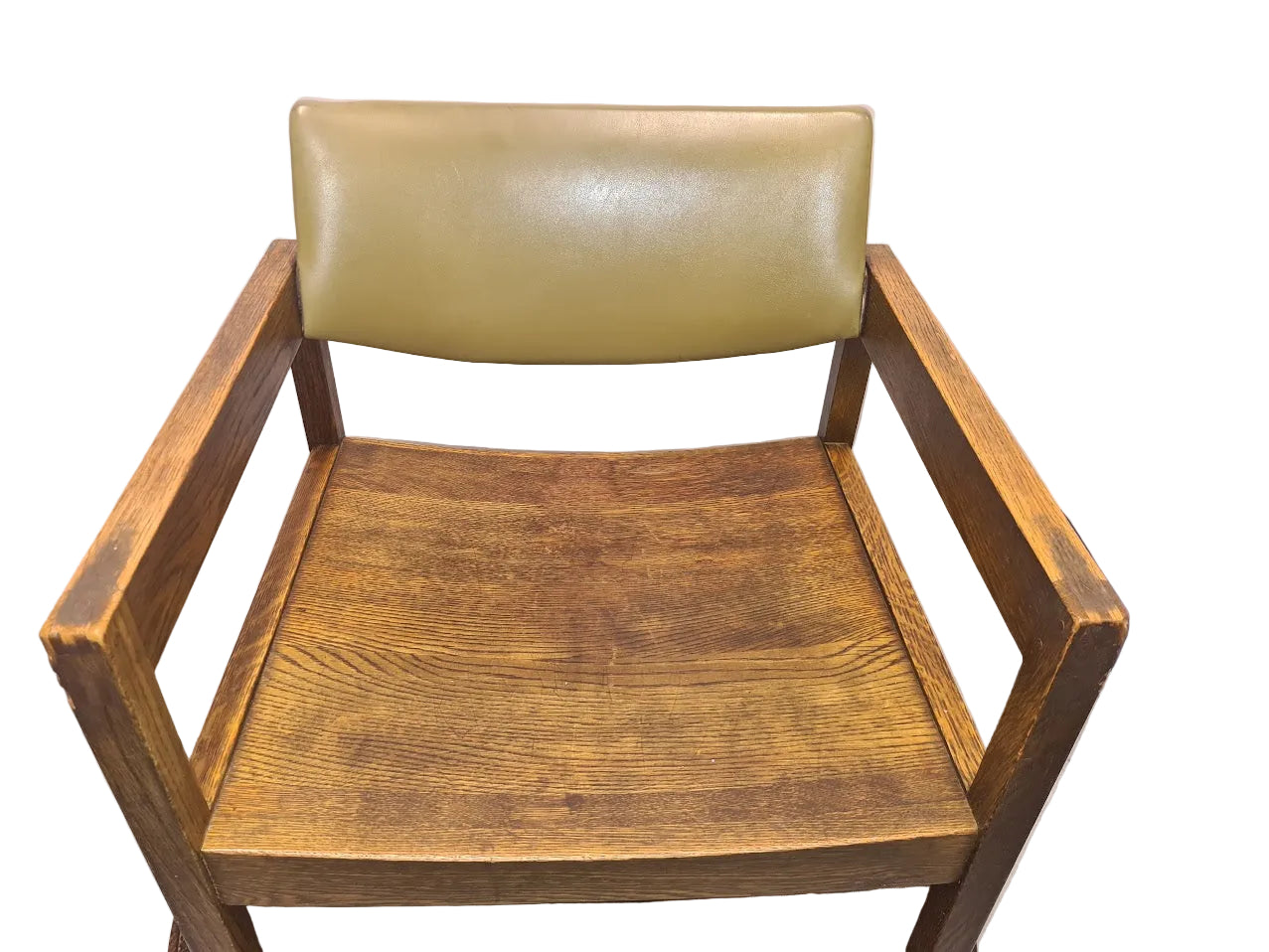 A Wonderfull Pair of Historic Gunlocke Company MCM Oak Armchairs