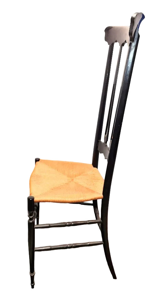 Set Of 4 Vintage Italian Chiavarina High-Back Chairs