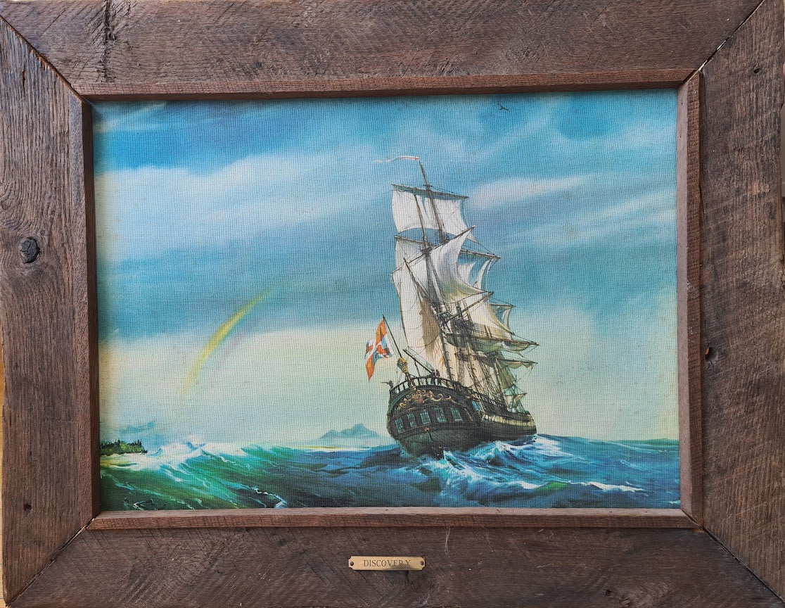 "DISCOVERY" Tall Sailship, Oil on Board