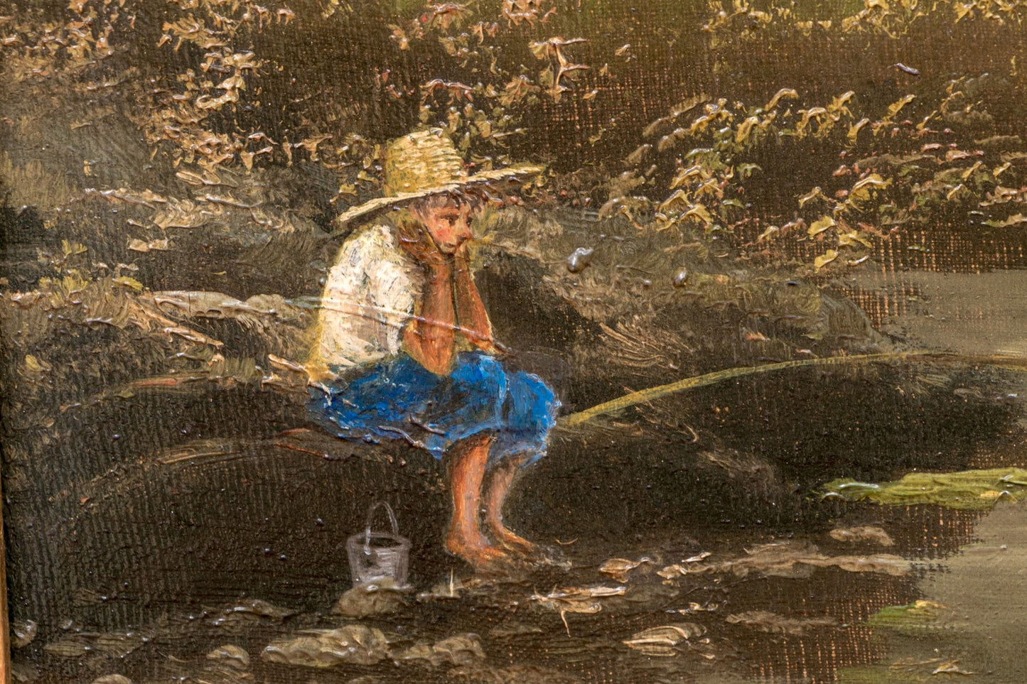 W. Williams, Landscape Antique Oil On Canvas