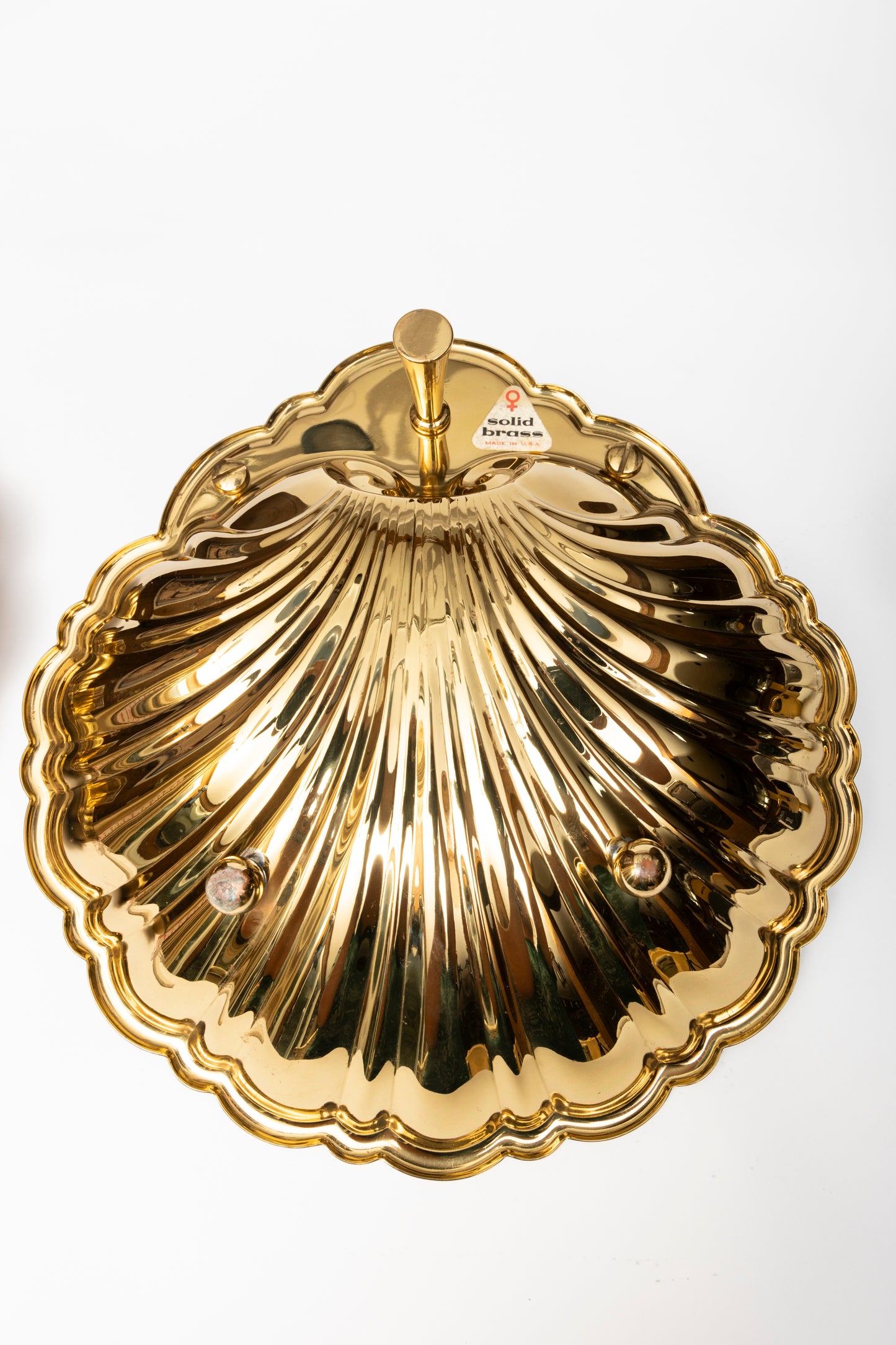 Pair of Solid Brass Seafood Serving Platters