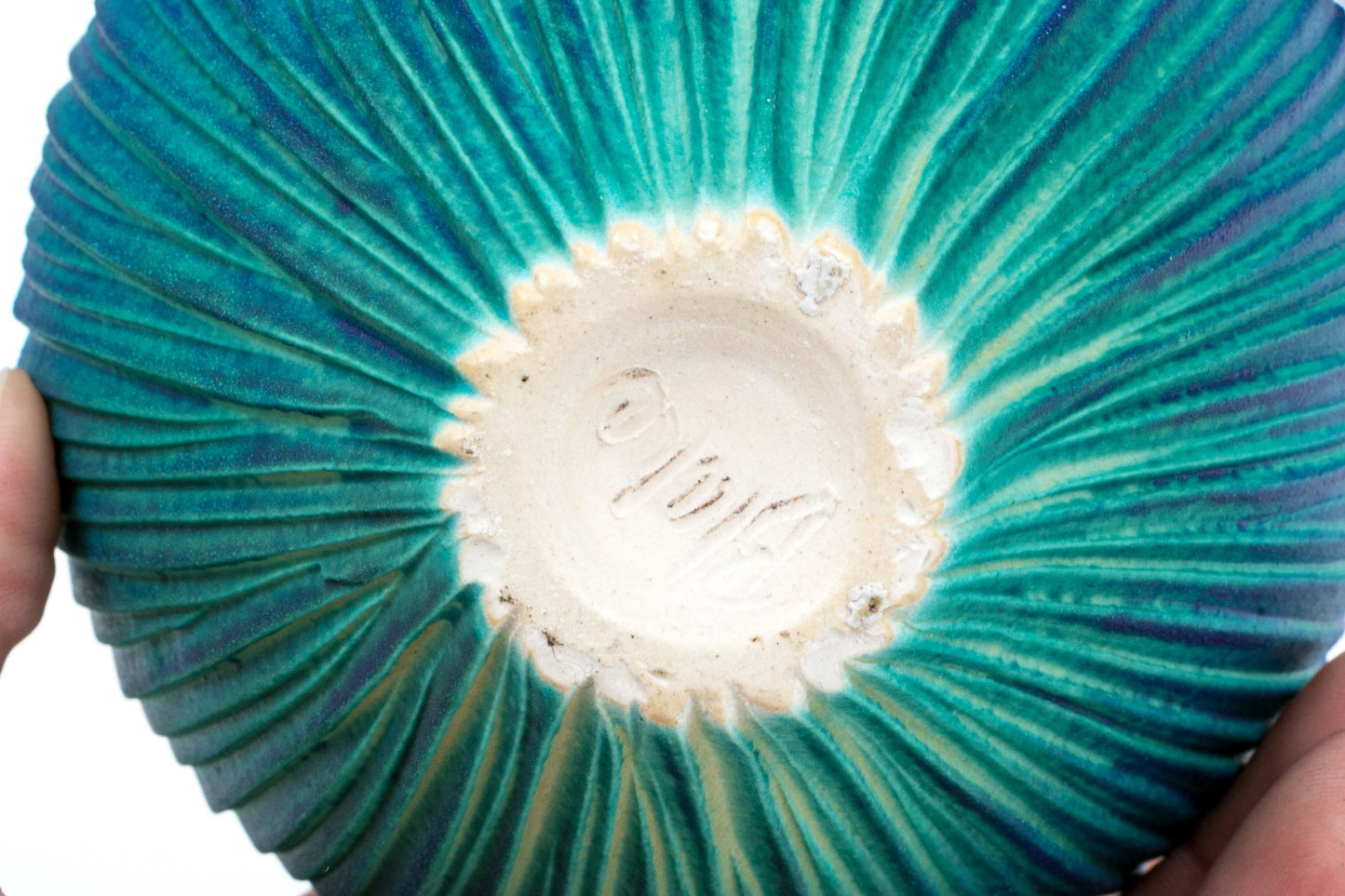 Natalie Blake (American, 20th C.) Artisanal Glazed Ceramic Vase With Spiked Lid