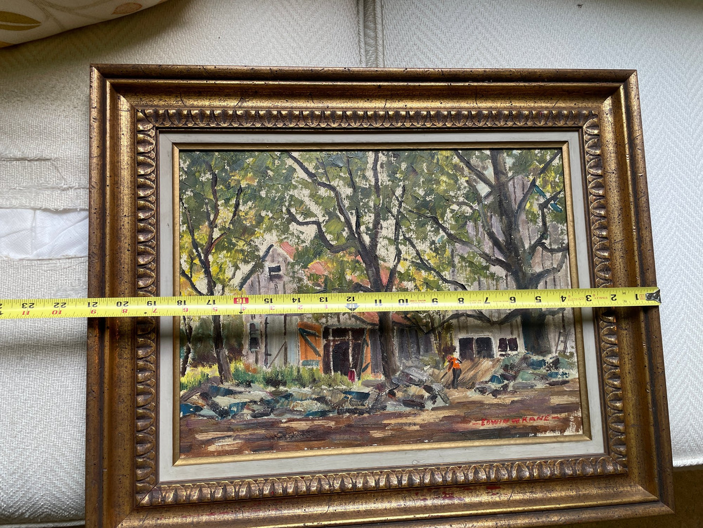EDWIN KANE, American 29th C, Signed, oil on board