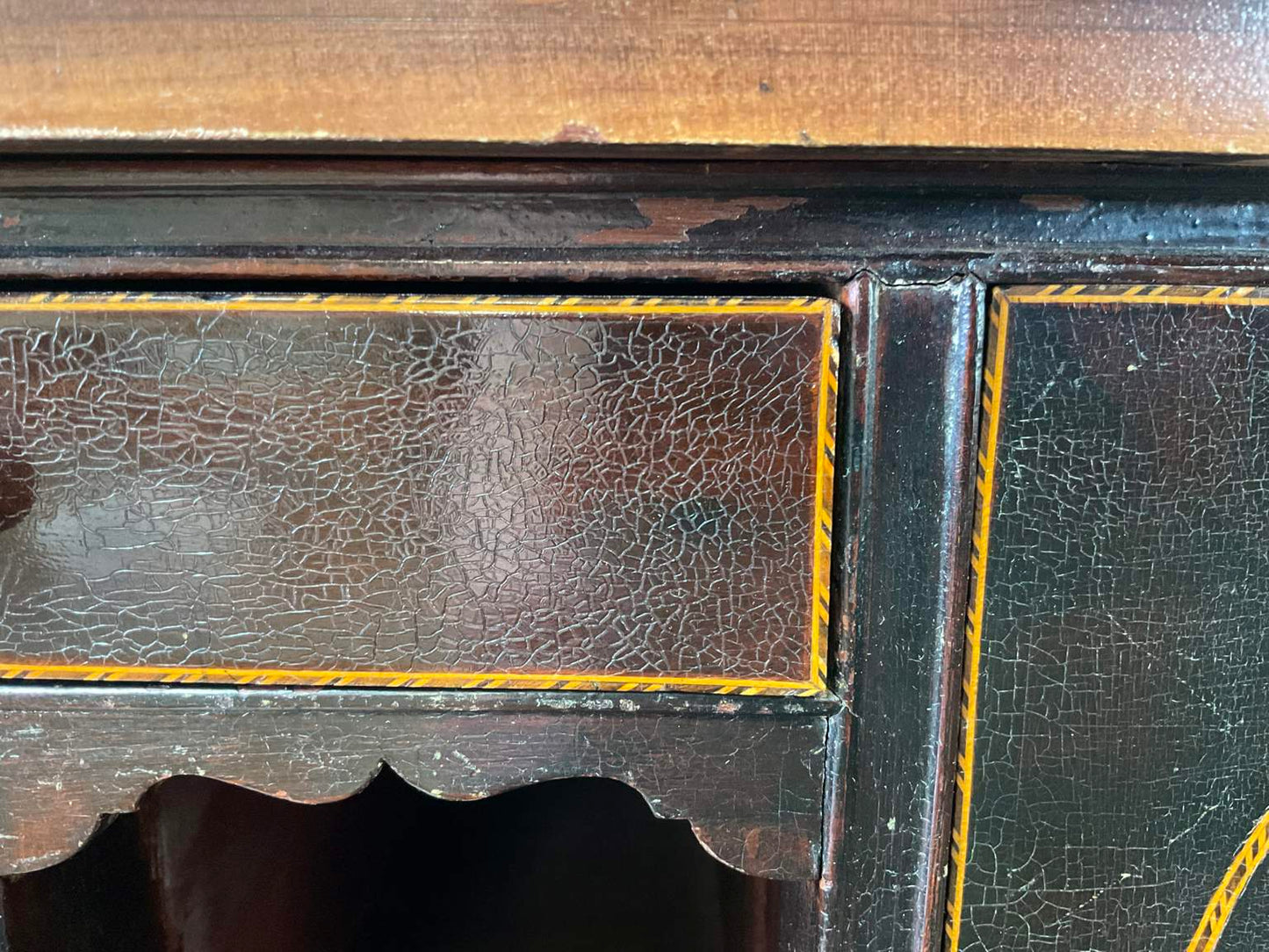 Antique Early 1800 Georgian English Secretaire Cabinet, Walnut