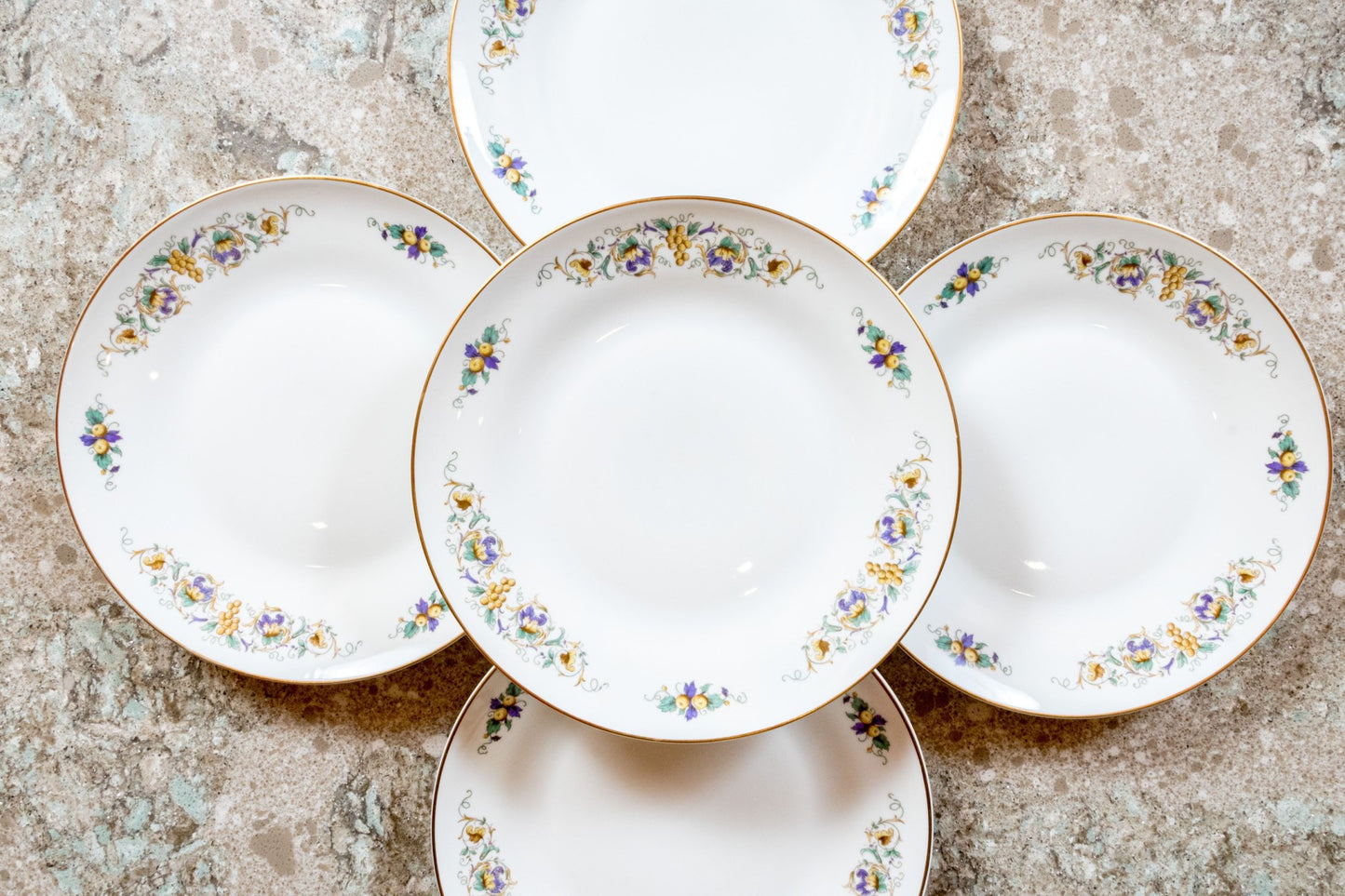 Set Of Six Richard Ginori "Capri" Ceramic Dinner Plates