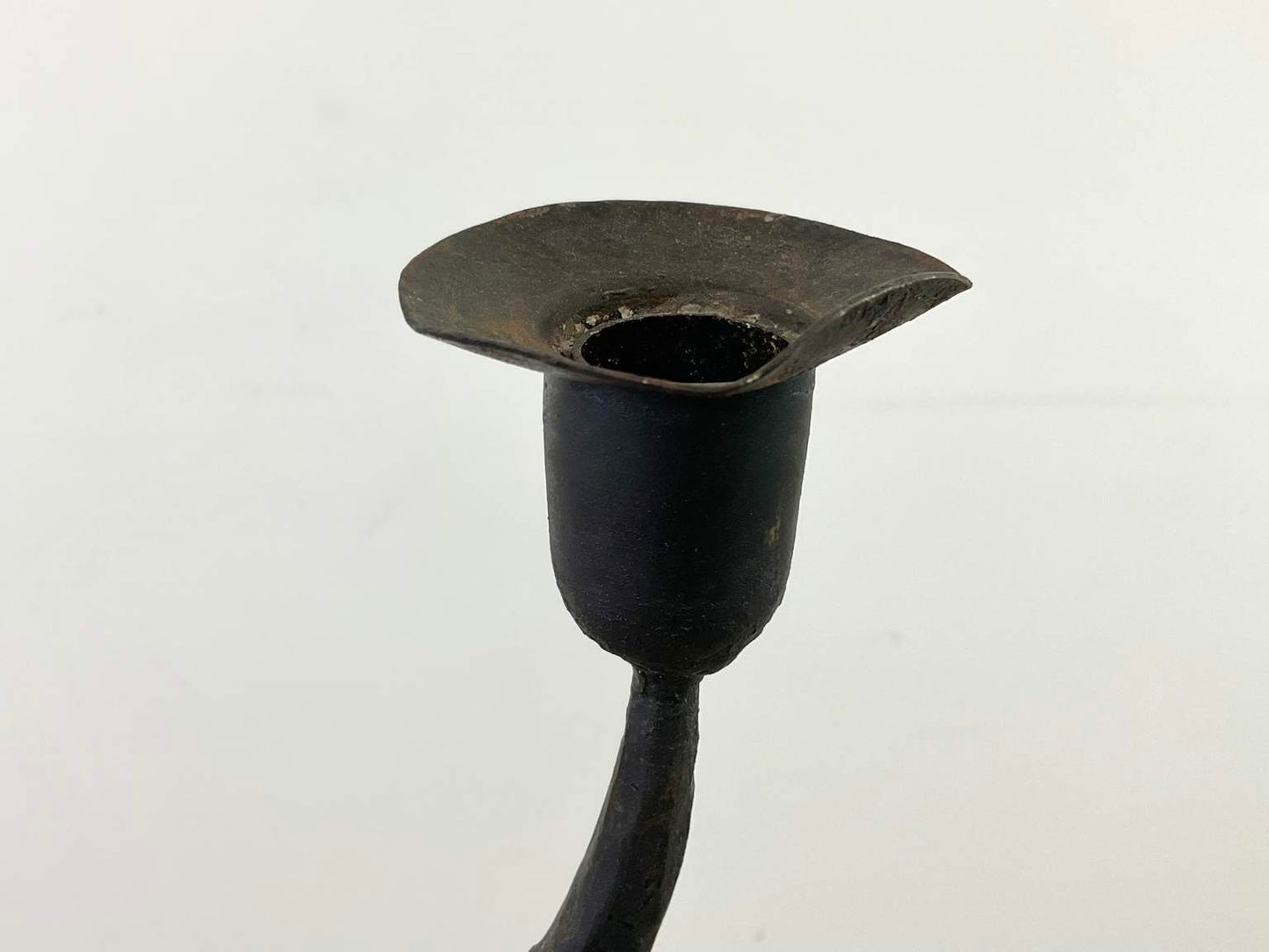 Antique Tall Wrought Iron Floor Candelabra