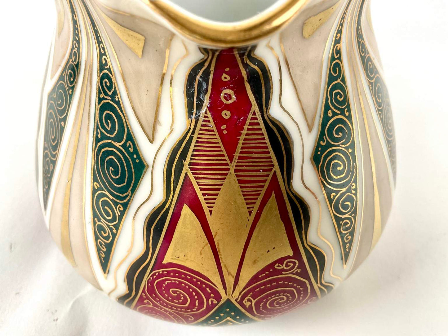 Vienna Alhambra Art Deco Painted Porcelain Pitcher