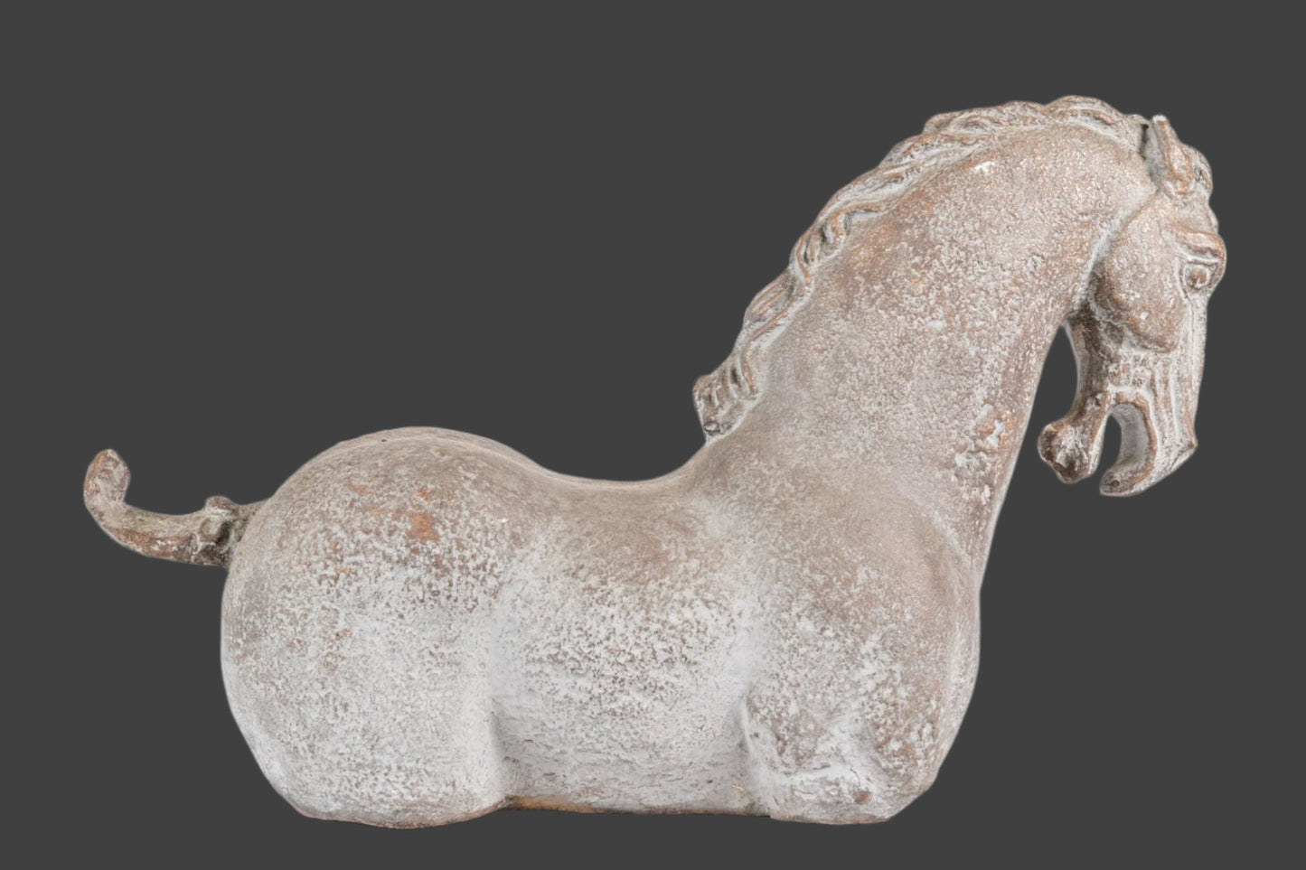 Impressive Ceramic Sculpture Of A Horse's Torso & Bust, Tang Period