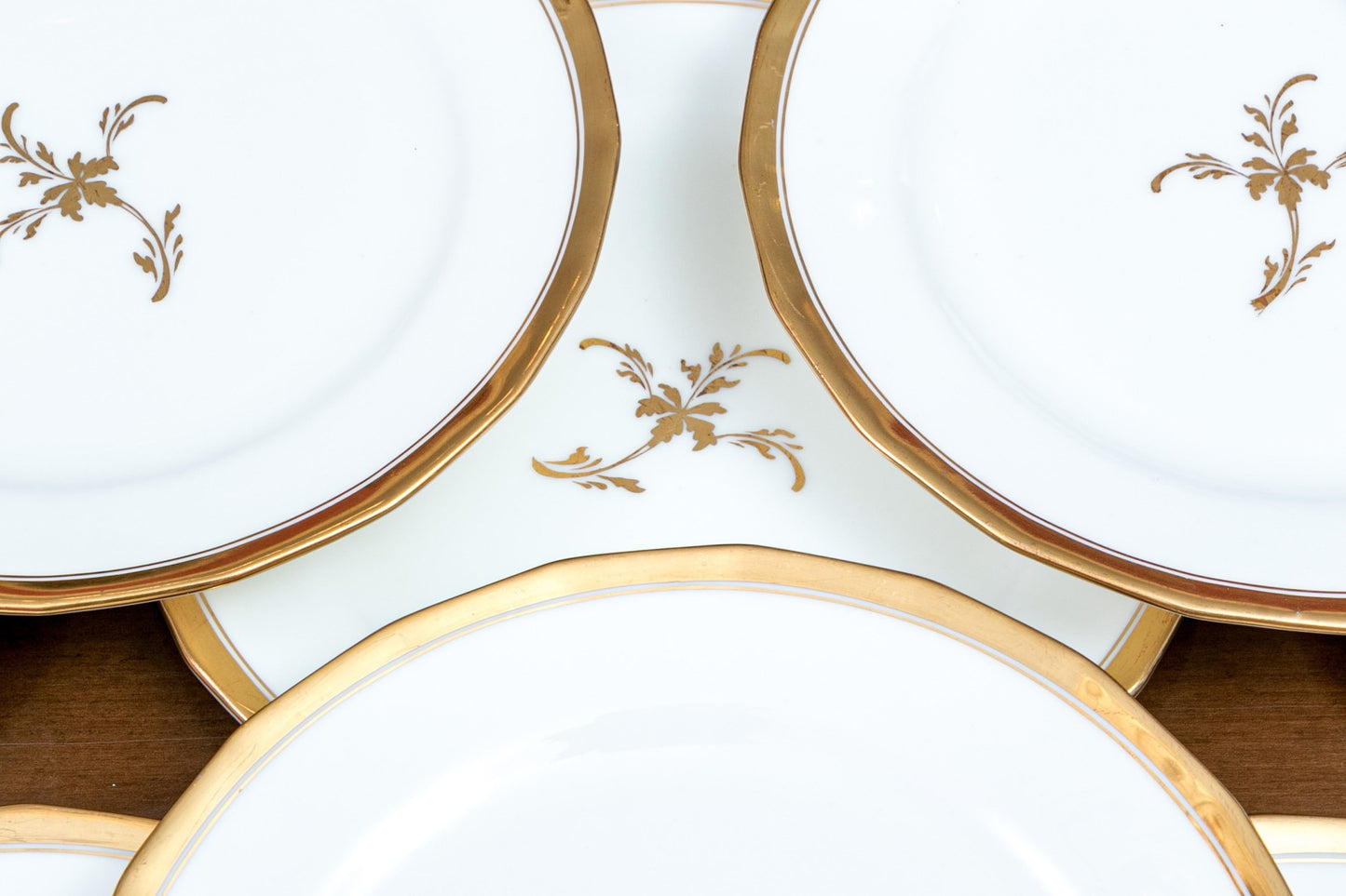 Set Of 10 English Cauldon Service Plates