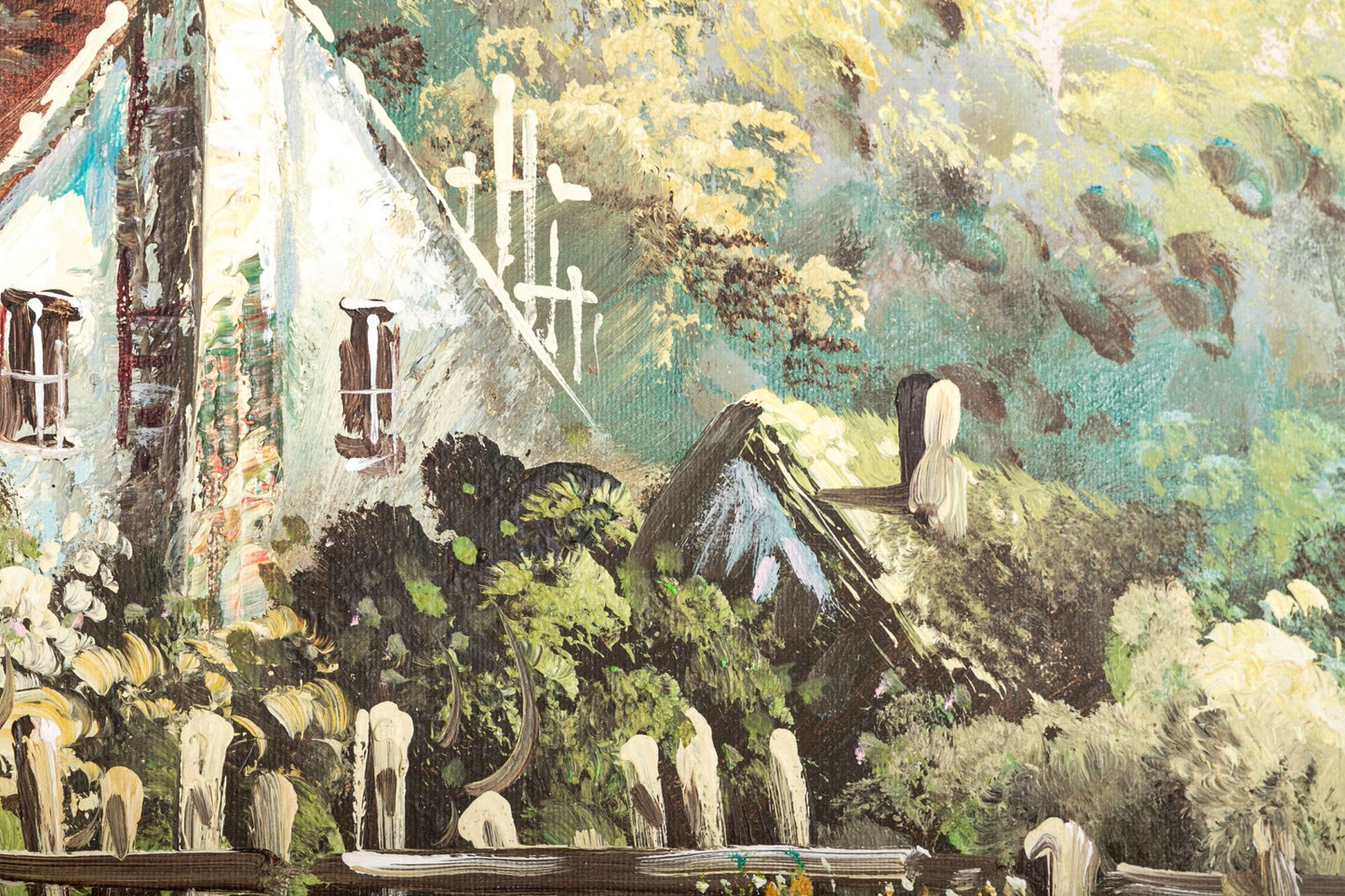Signed "C. Marring" Oil On Canvas, Dutch Cottage Scene