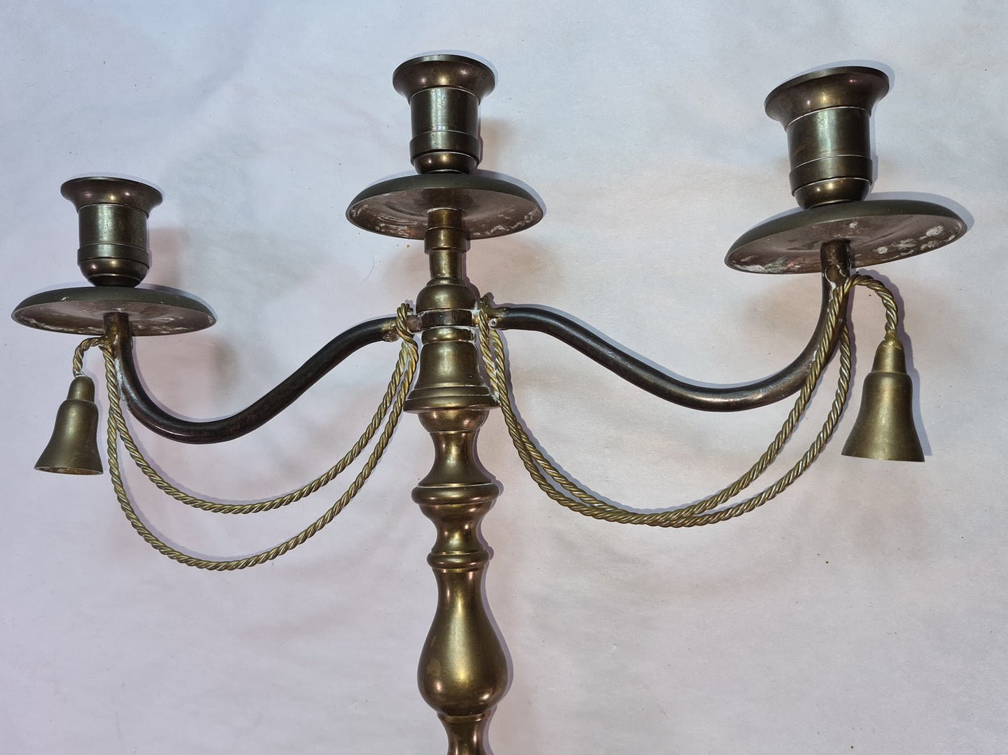 Vintage brass candleholder for 3 candles