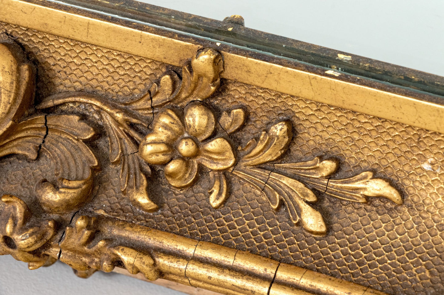 Large Victorian Rococo Revival Giltwood Wall Mirror, c. 1880, Ornately Carved Louis XV Style