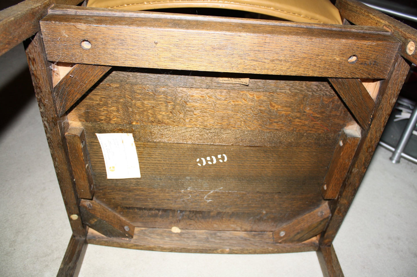 A Wonderfull Pair of Historic Gunlocke Company MCM Oak Armchairs