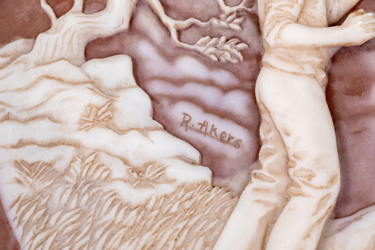 Unique Assembled Collection Of Fifteen Relief Decorated Ceramic Plates
