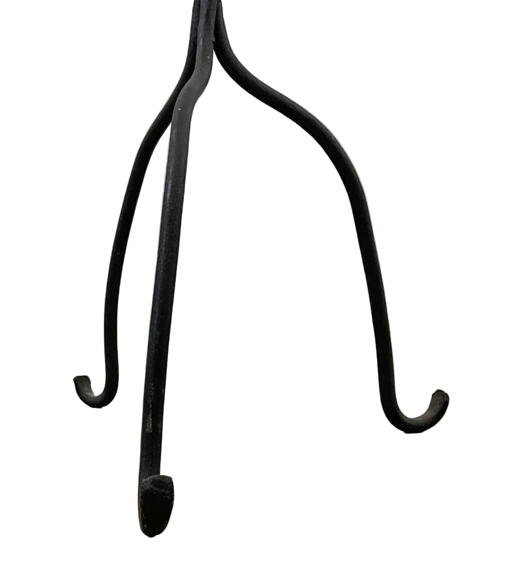 Antique Tall Wrought Iron Floor Candelabra