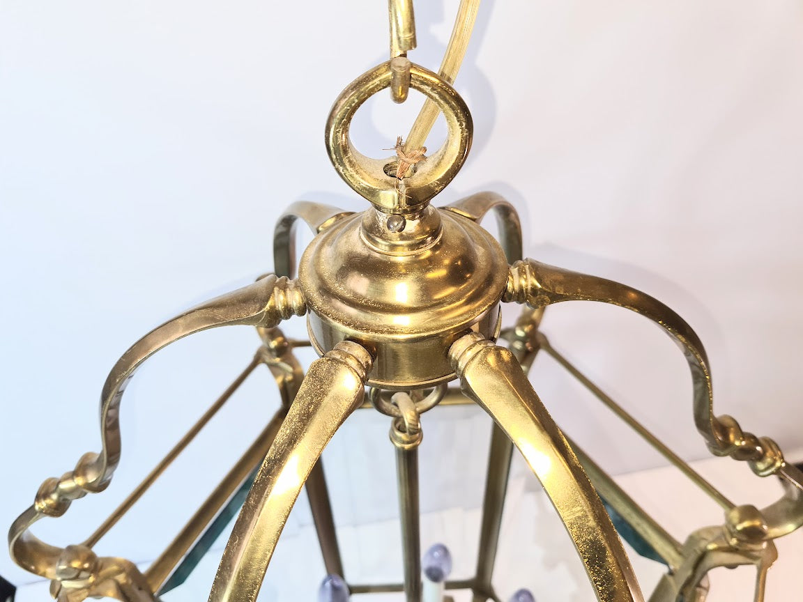 Very Large Old Regency Brass Lantern Early 1900 English