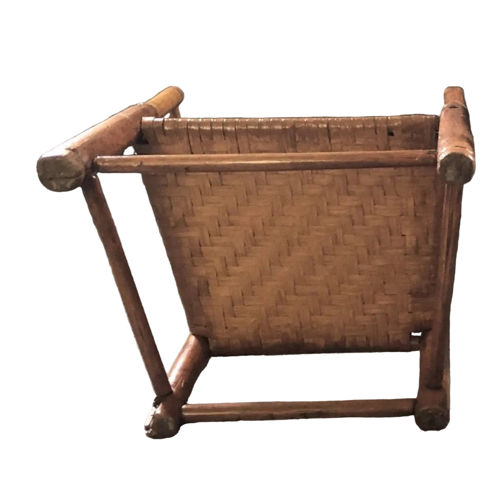 Antique Children's Ladder Back Splint Weave Seat Chair