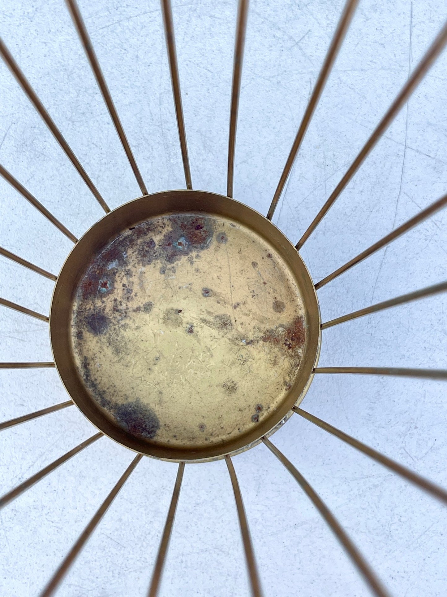 Mid 20th Century Brass Wire Umbrella Stand after Mathieu Mategot
