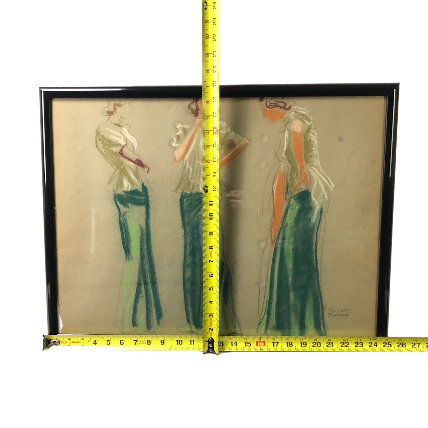 Fashion Design Pastel Drawing, Sascha Maurer (American, 1897-1961) - #A2