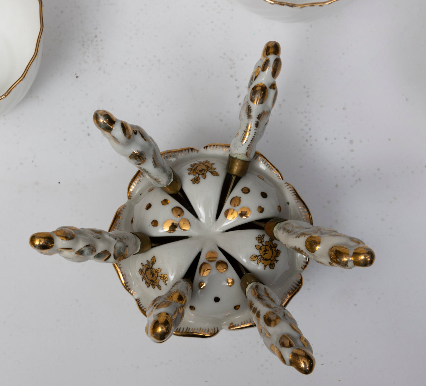 Old Grecian Flute Luncheon Dish Set