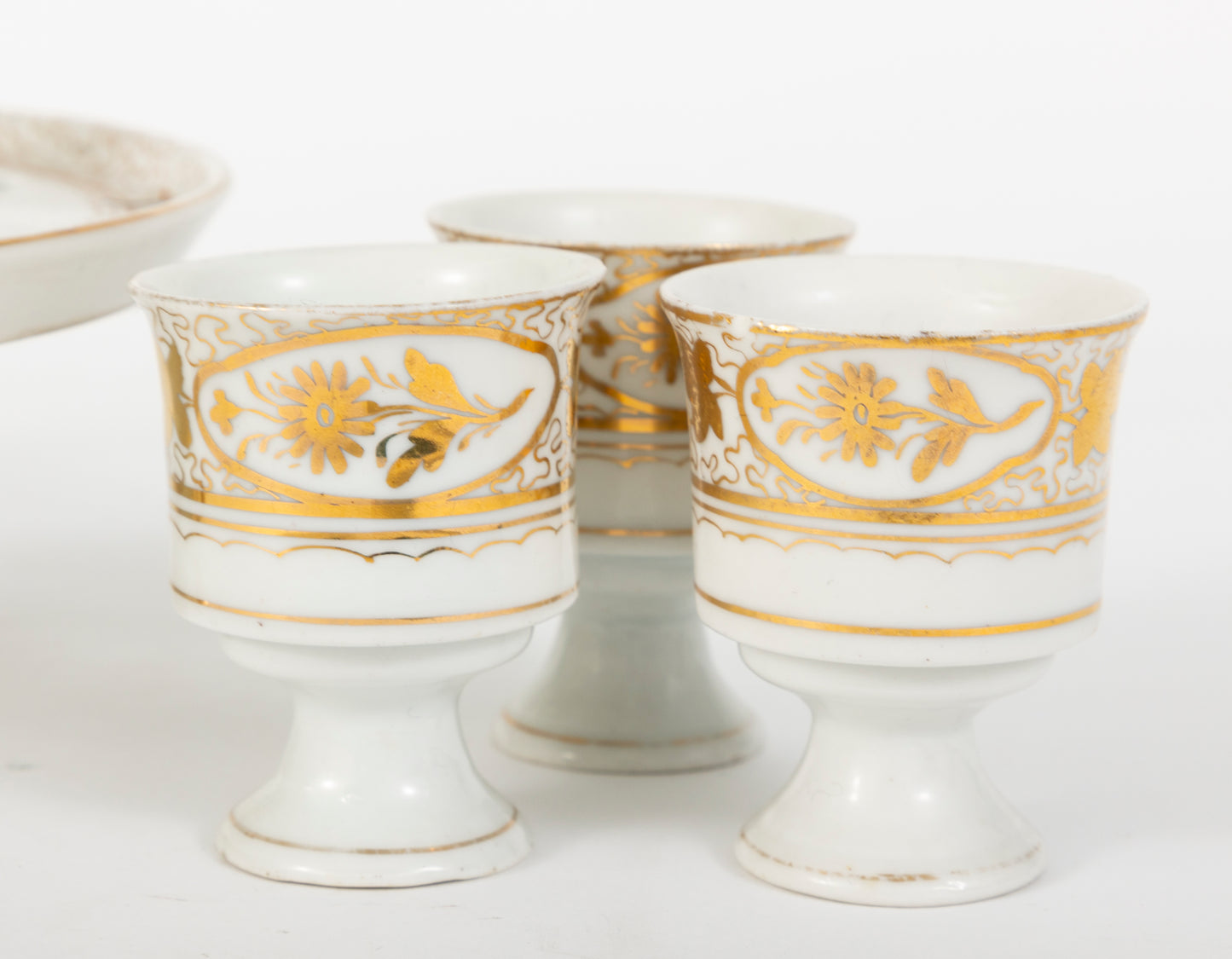 Rare Vintage Porcelain 6 Egg Cruet Stand / Egg Cups &  Stand