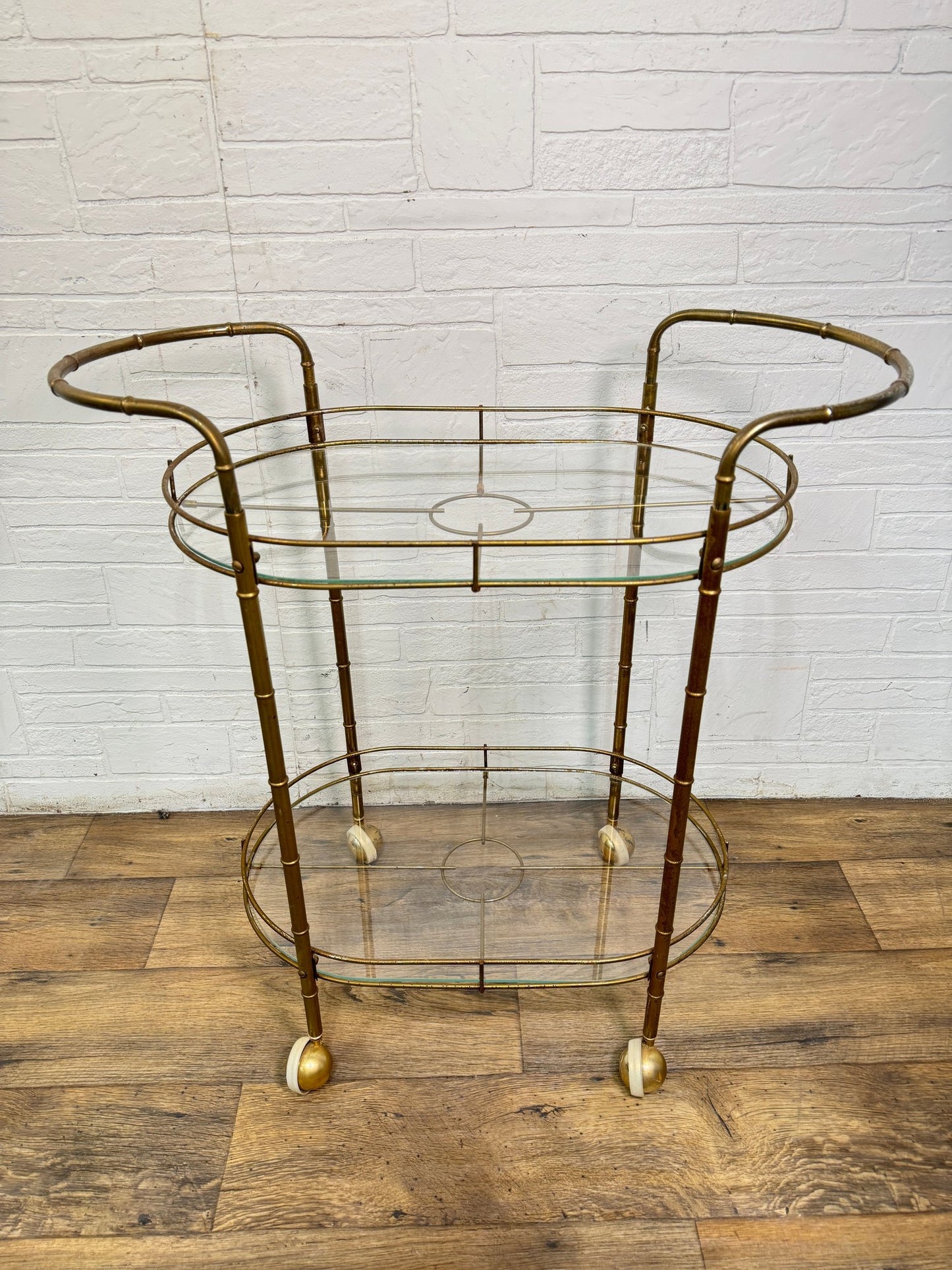 Mid-Century Hollywood Regency Style Bar Cart